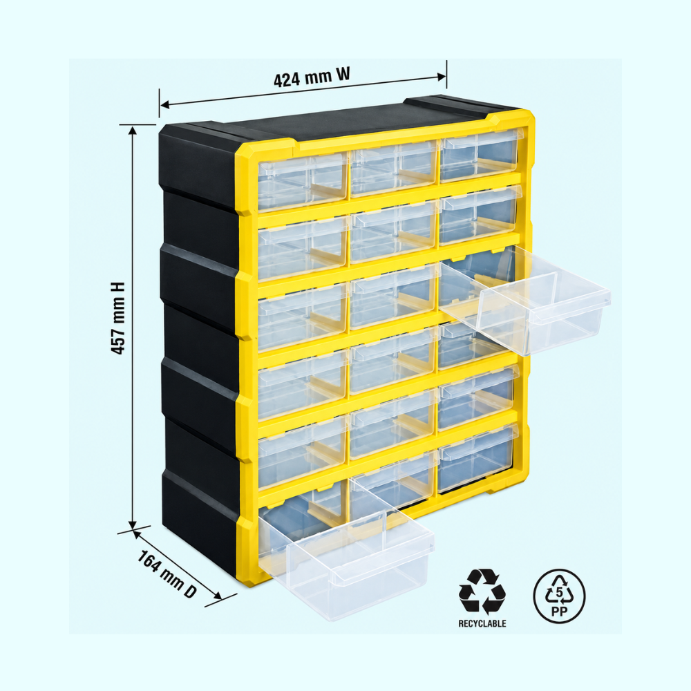 Alkon Component Organizer Storage Cabinet with Drawers & Bins
