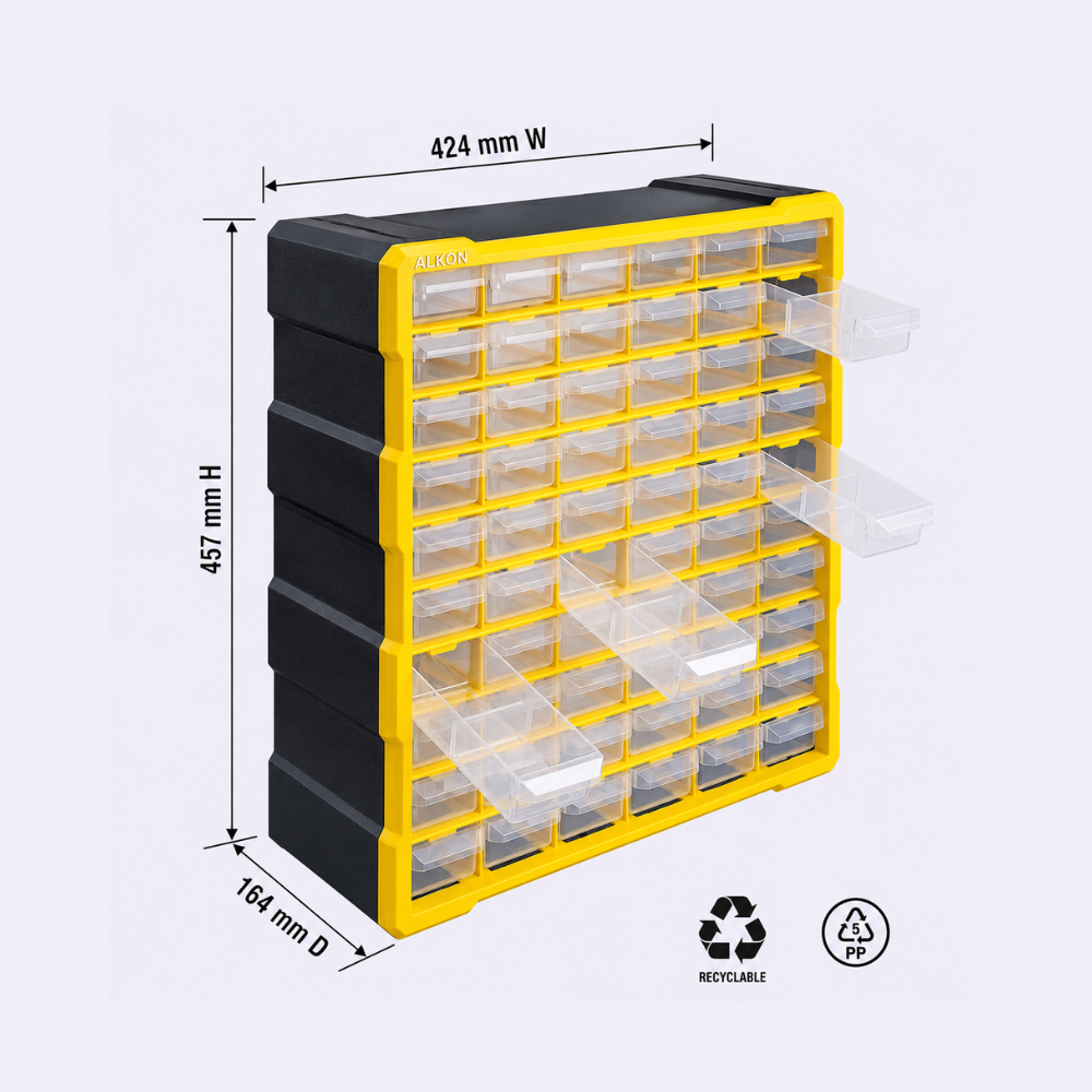 Alkon Component Organizer Storage Cabinet with Drawers & Bins