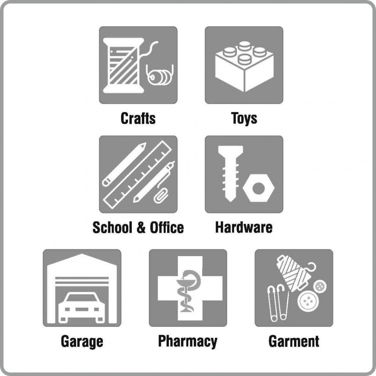 Alkon: ACO-9B9D Component Organizer Box with 9-Bins & 9-Drawers