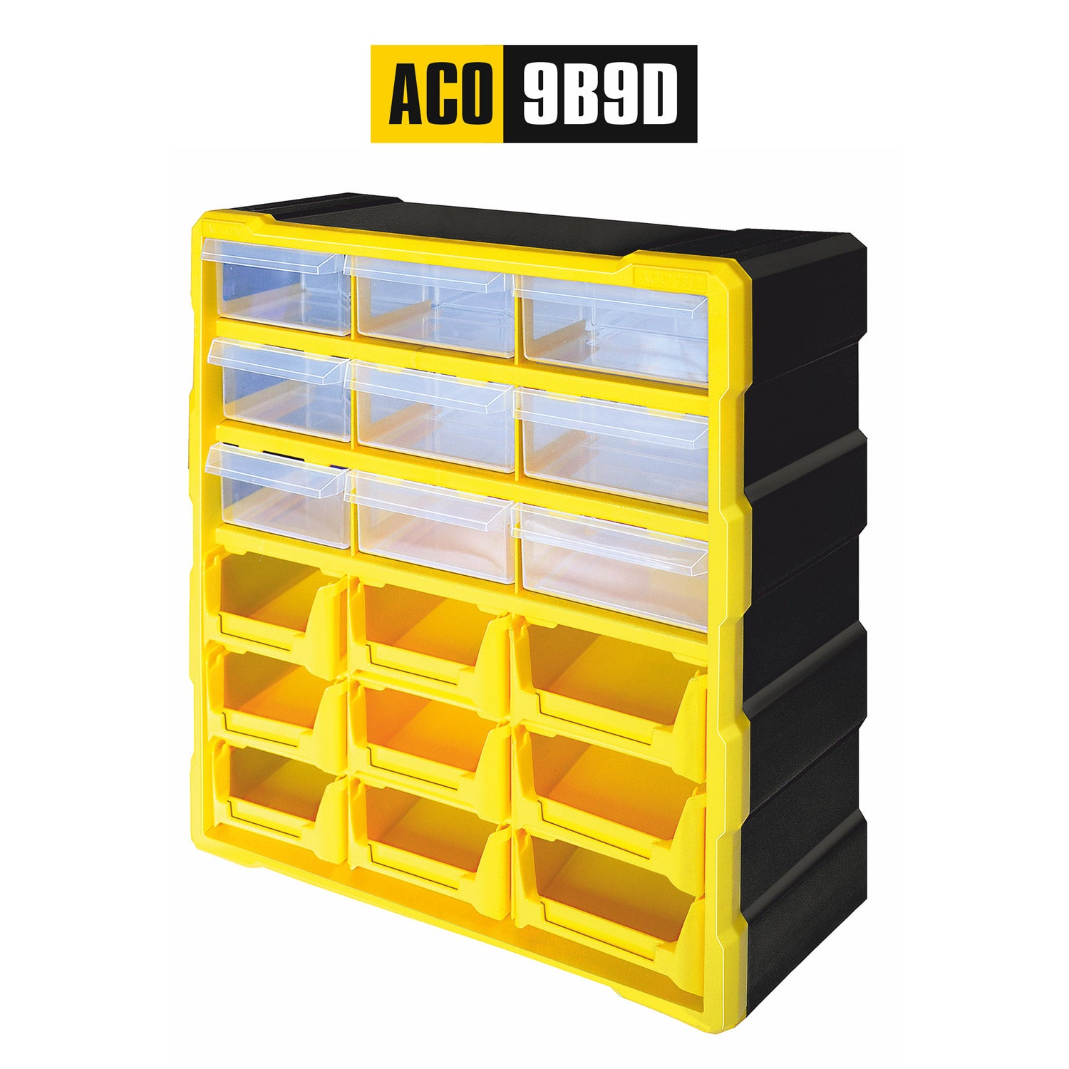 Alkon: ACO-9B9D Component Organizer Box with 9-Bins & 9-Drawers