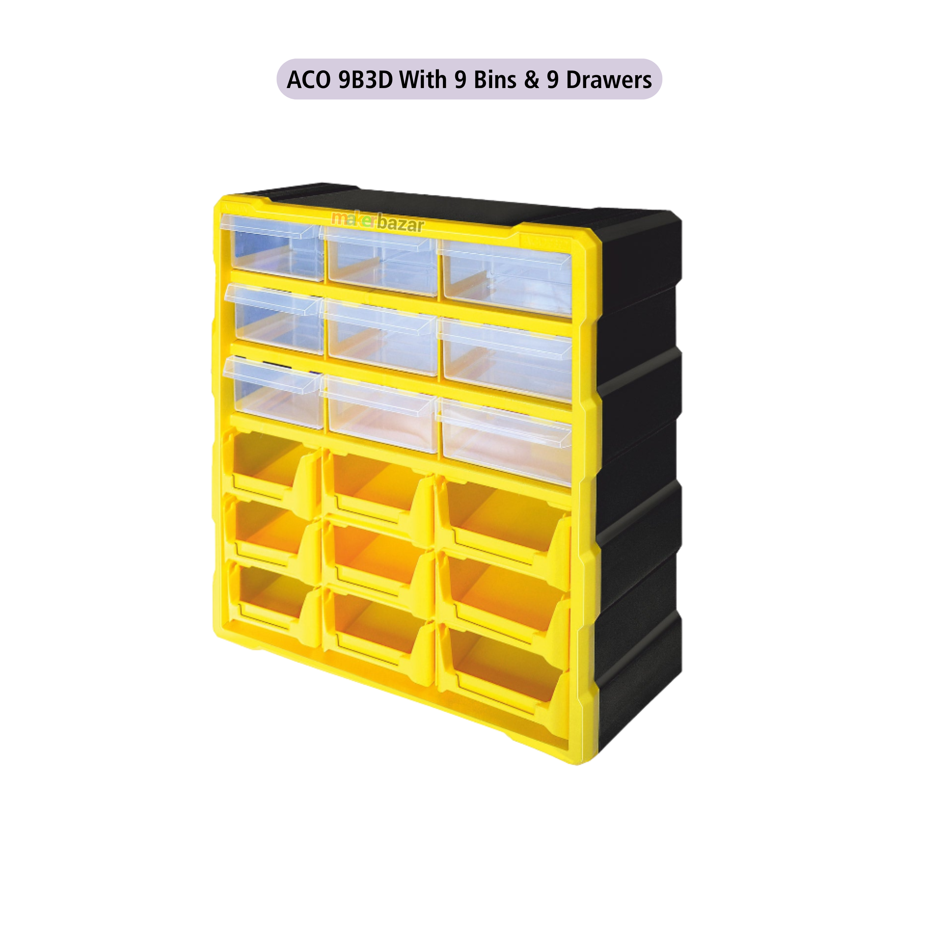Alkon Component Organizer Storage Cabinet with Drawers & Bins