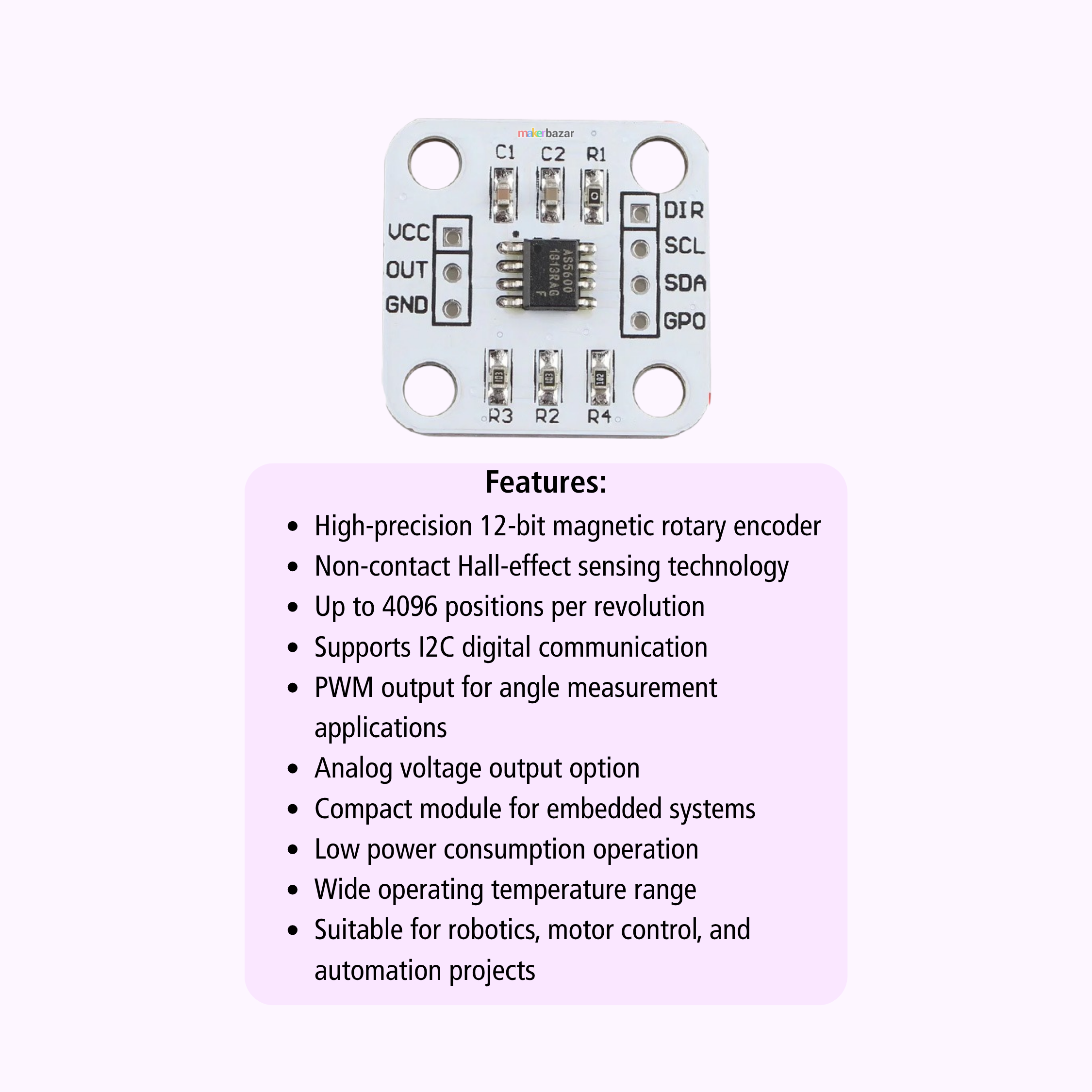 AS5600 Magnetic Encoder Sensor Module