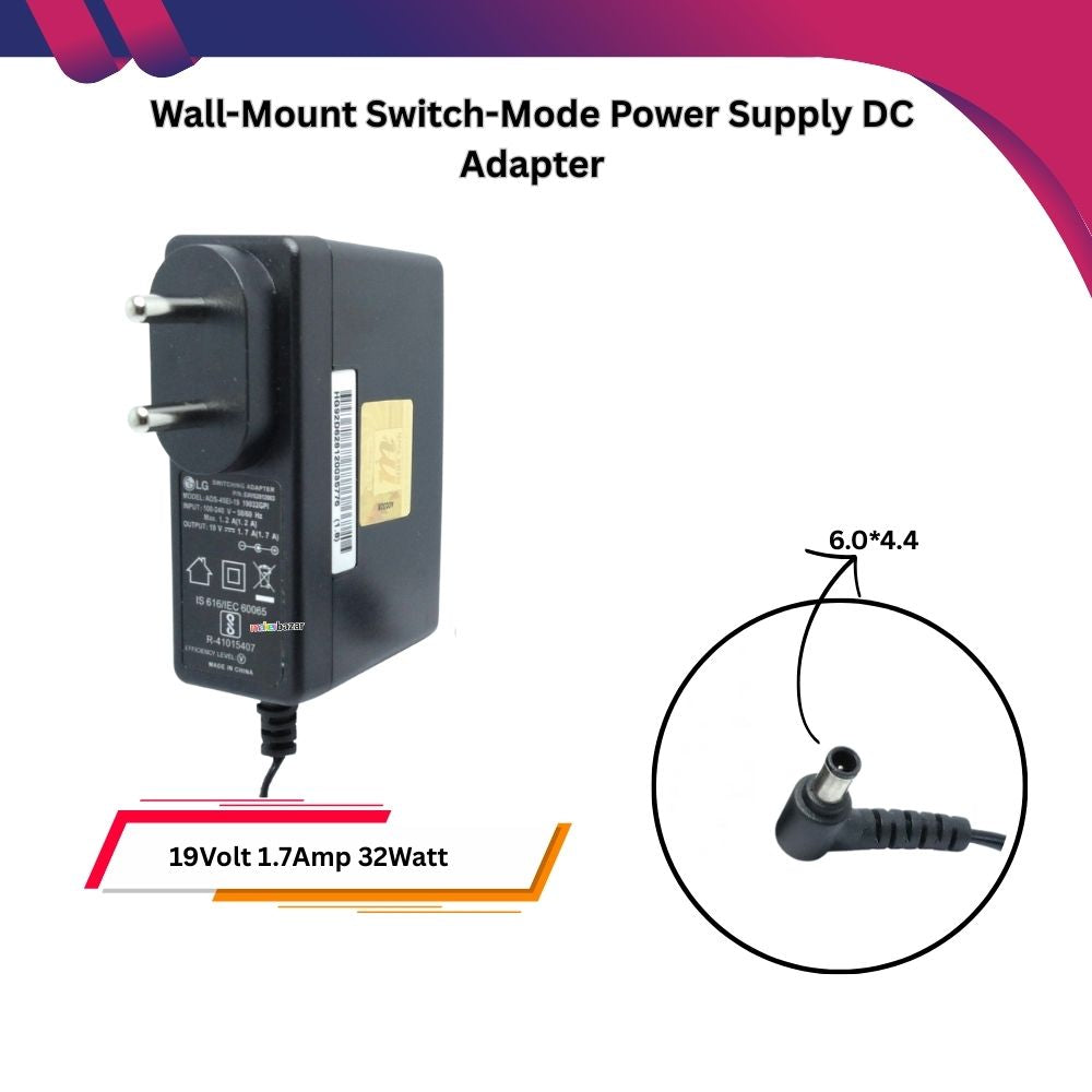 Wall-Mount Switch-Mode Power Supply DC Adapter