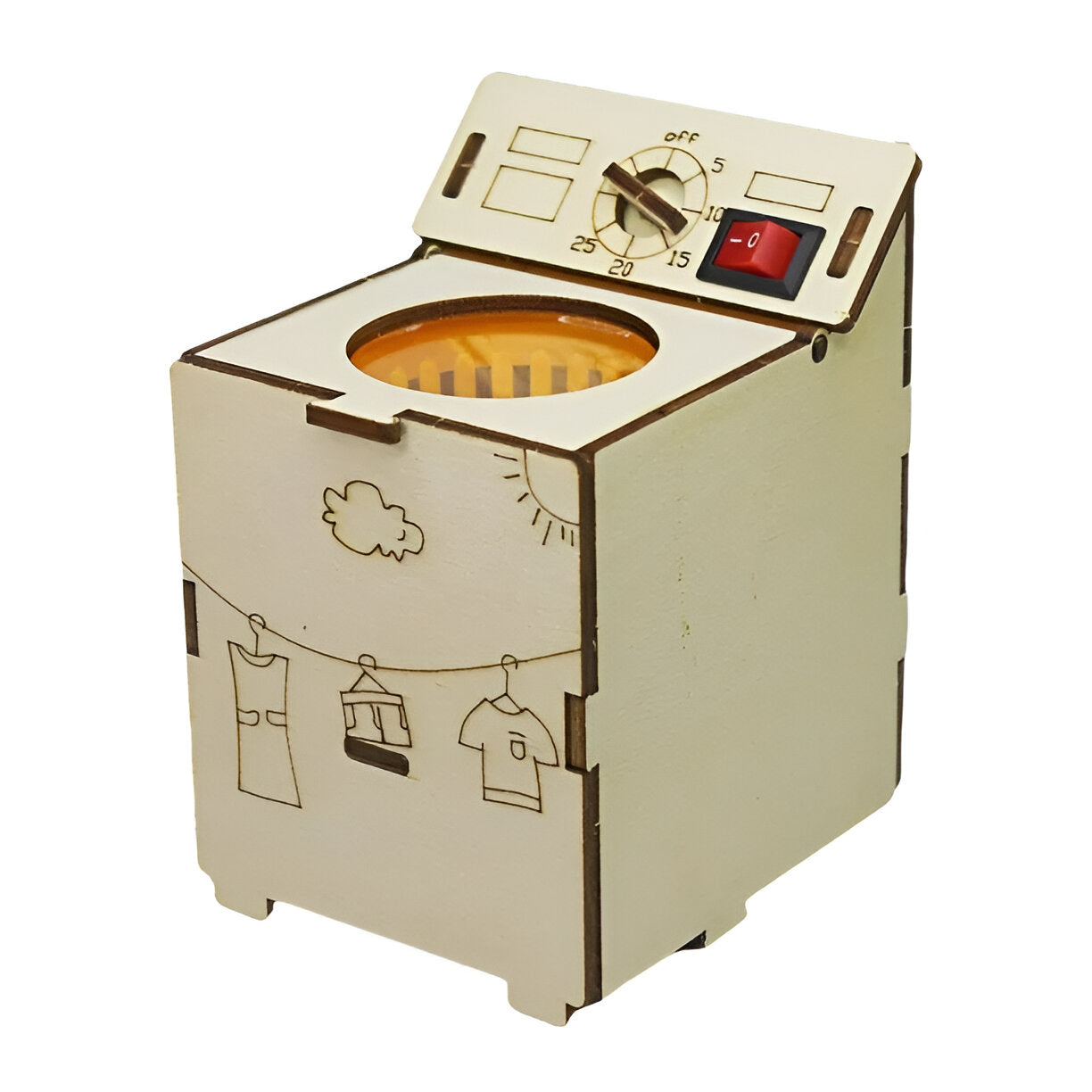 Wooden DIY Washing Machine Toy Kit