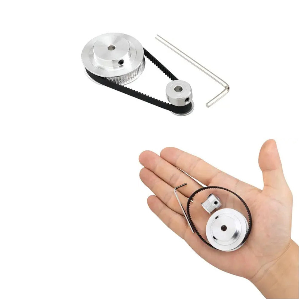 Aluminum GT2 Timing Pulley Set with Belt