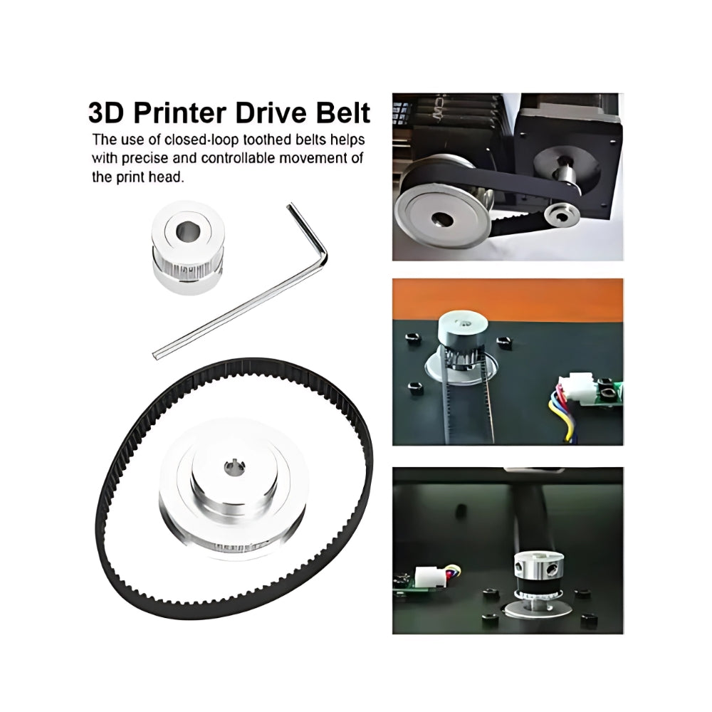 Aluminum GT2 Timing Pulley Set with Belt
