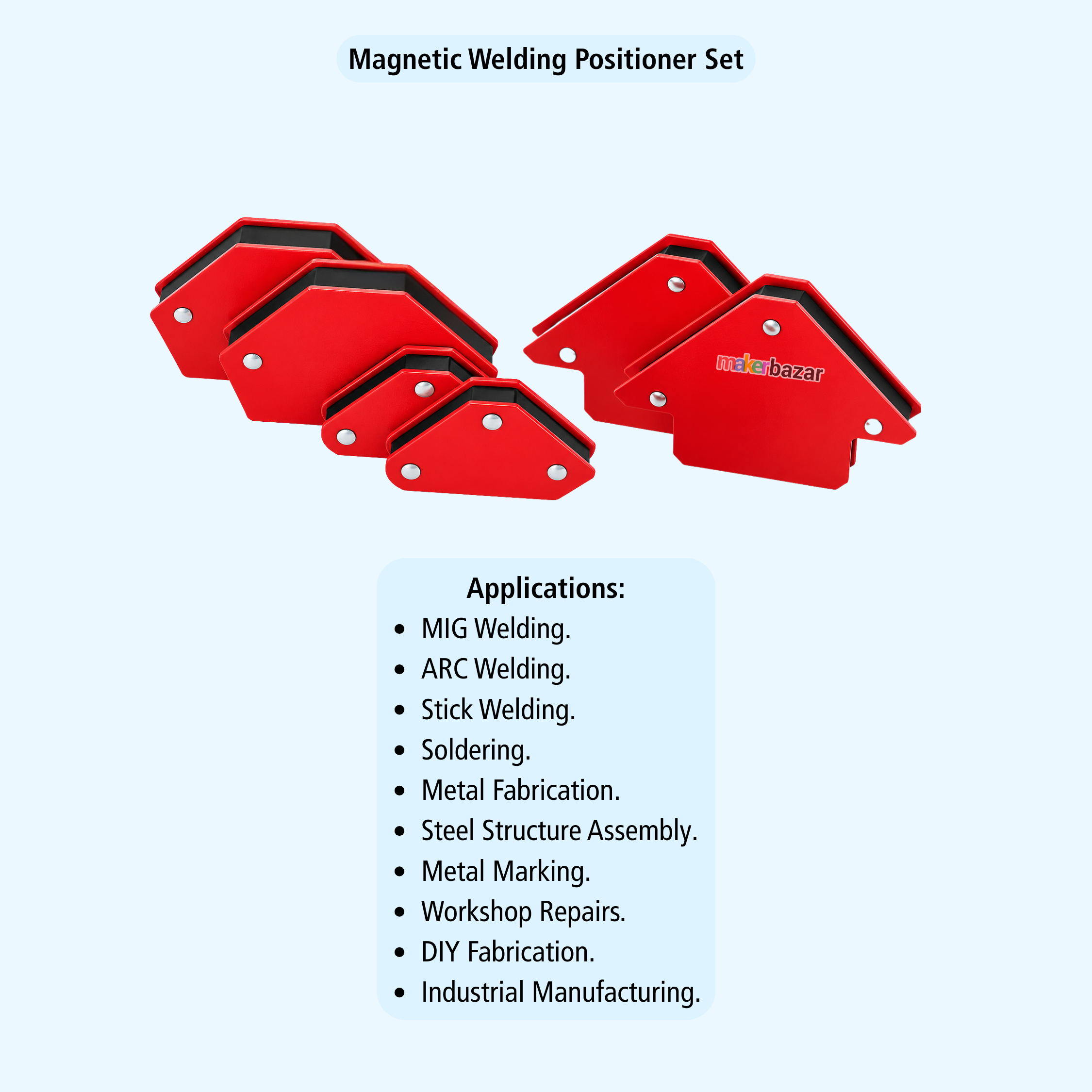 6-Piece Magnetic Multi-Angle Welding Positioner Set