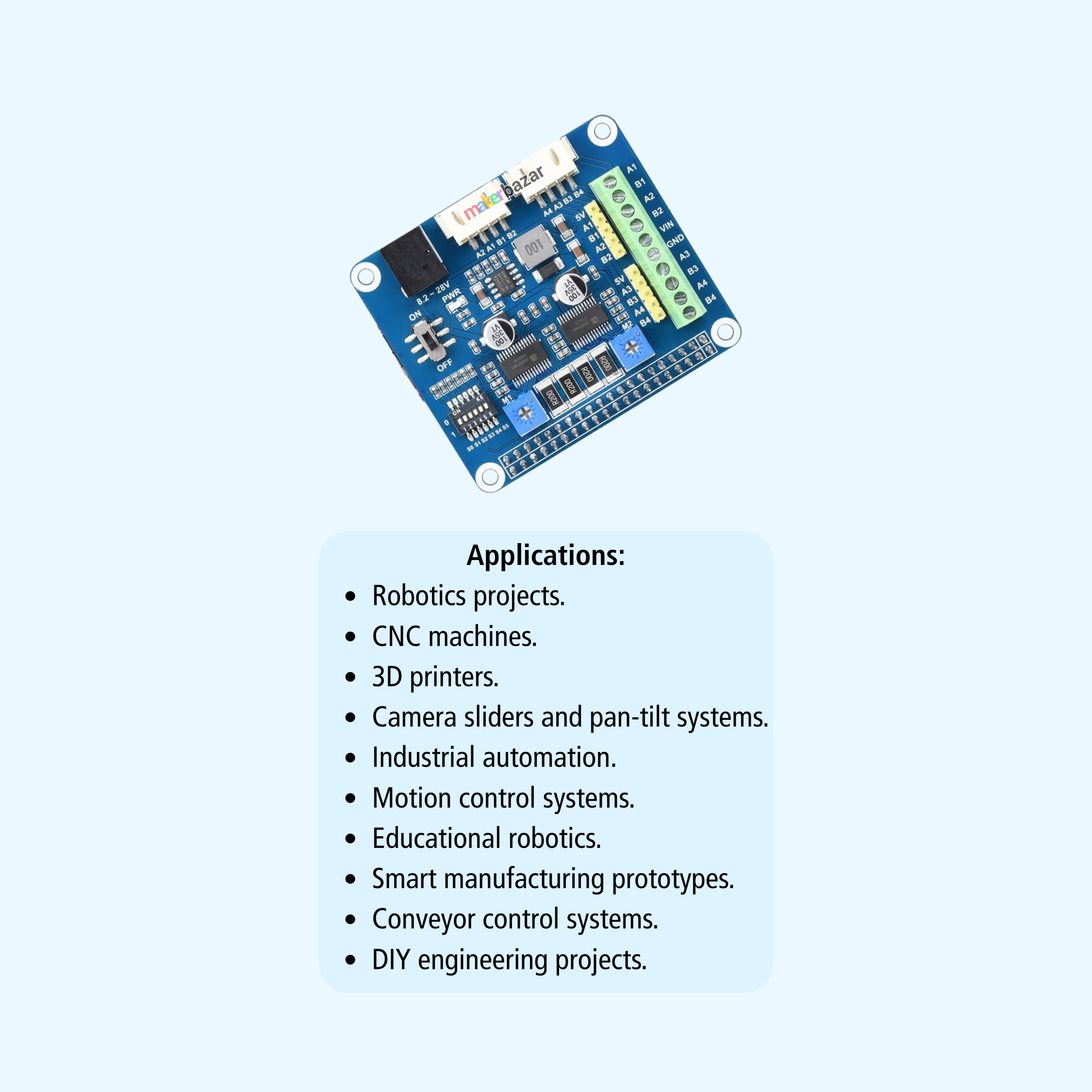 Waveshare HRB8825 Stepper Motor HAT for Raspberry Pi & Jetson Nano