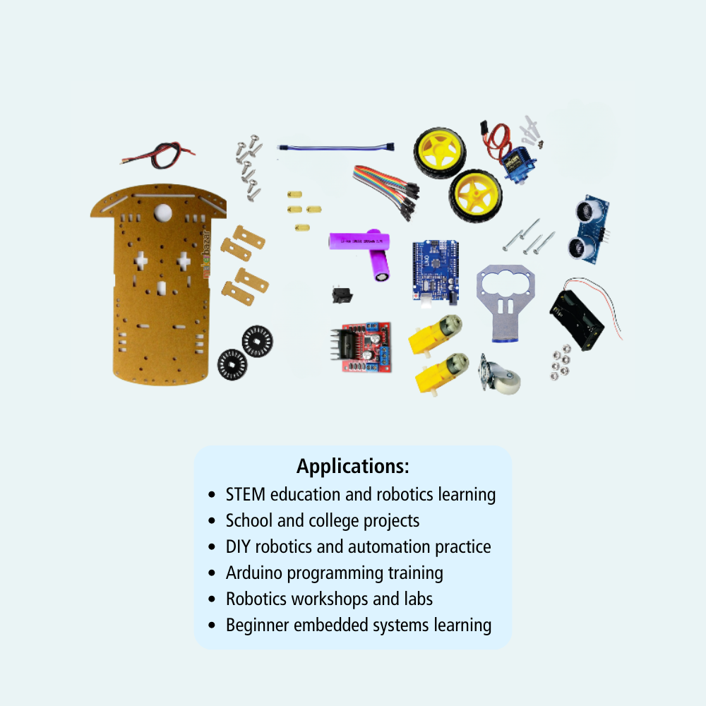 Arduino Obstacle Avoiding Robot Kit with Ultrasonic Sensor