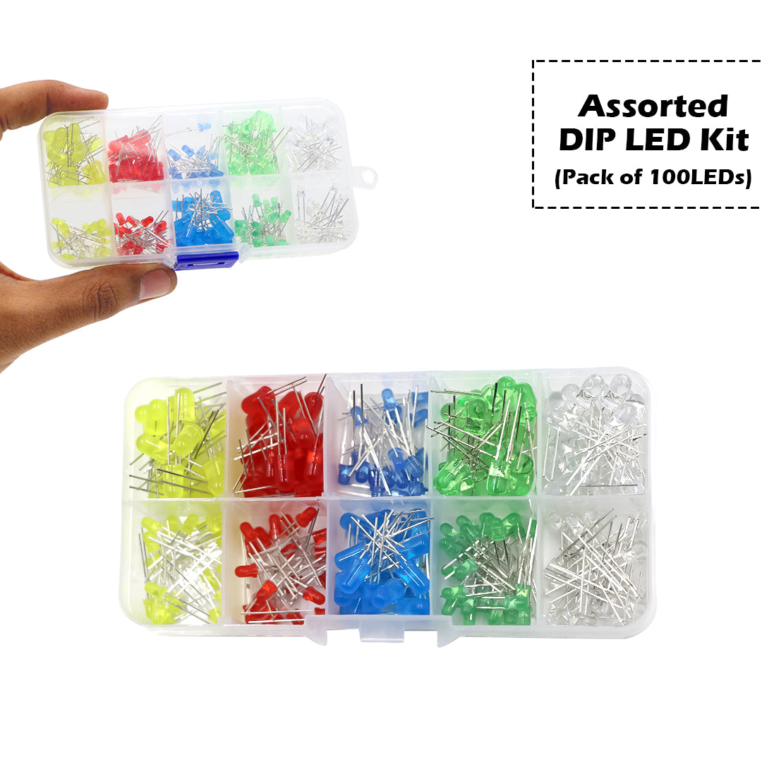 Bright DIP LED Round Top Diffused Type Assortment Kit Box