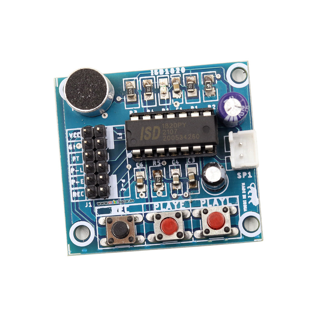 ISD1820 Voice Recorder & Sound Playback Module onboard Microphone & Speaker