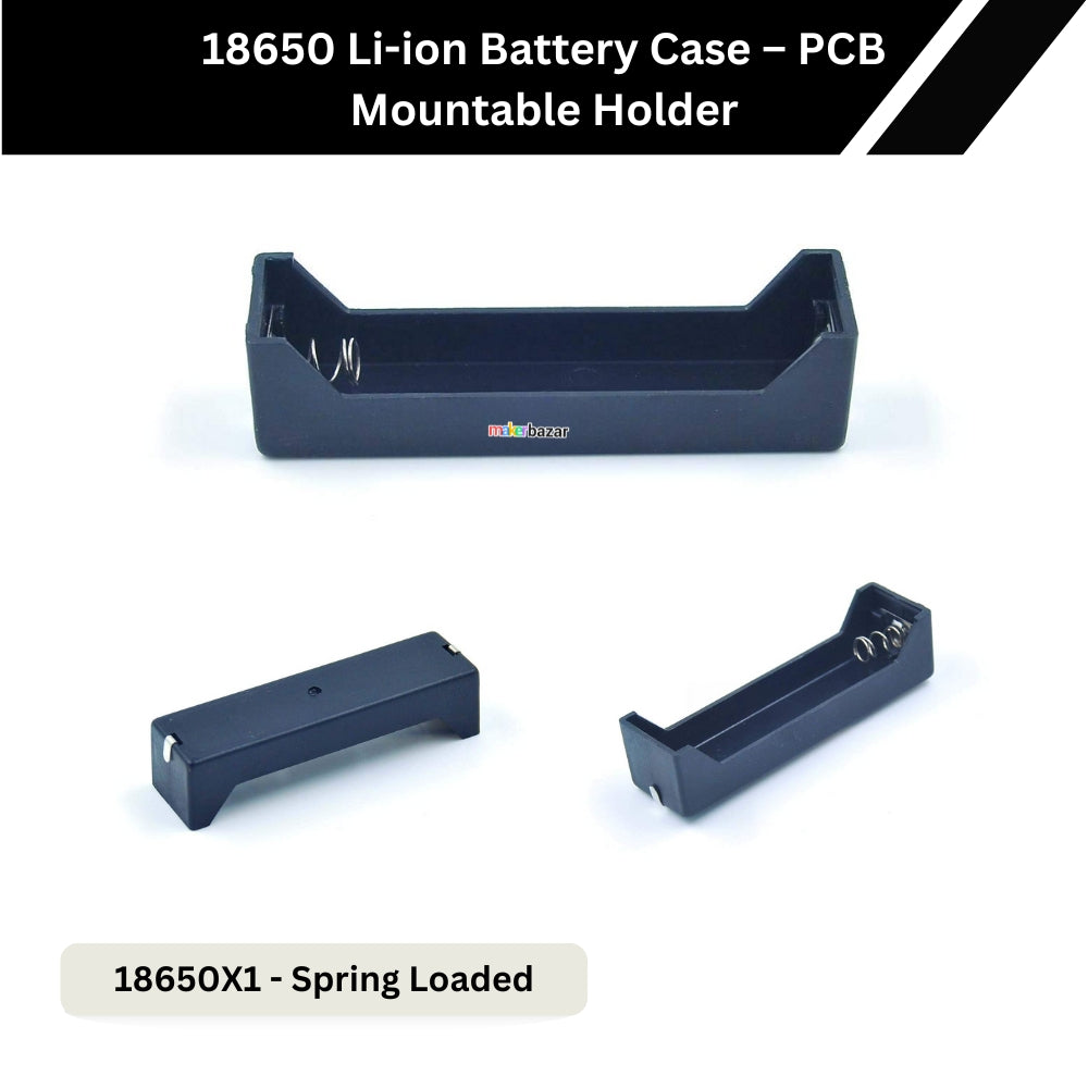 18650 Li-ion Battery Case Cell-Box PCB Mountable Holder