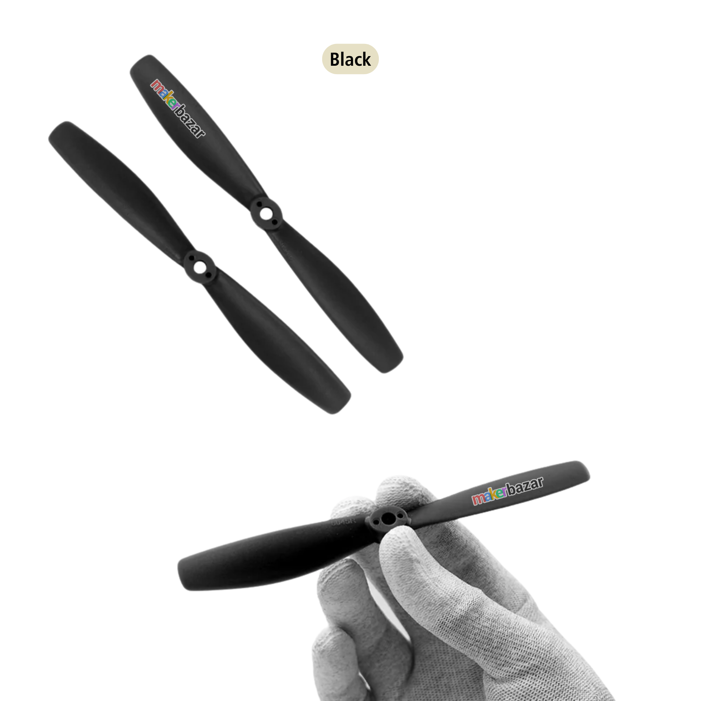2-Blades 4.5mm Propellers For Drone/Quadcopters CW + CCW (1-Pair)