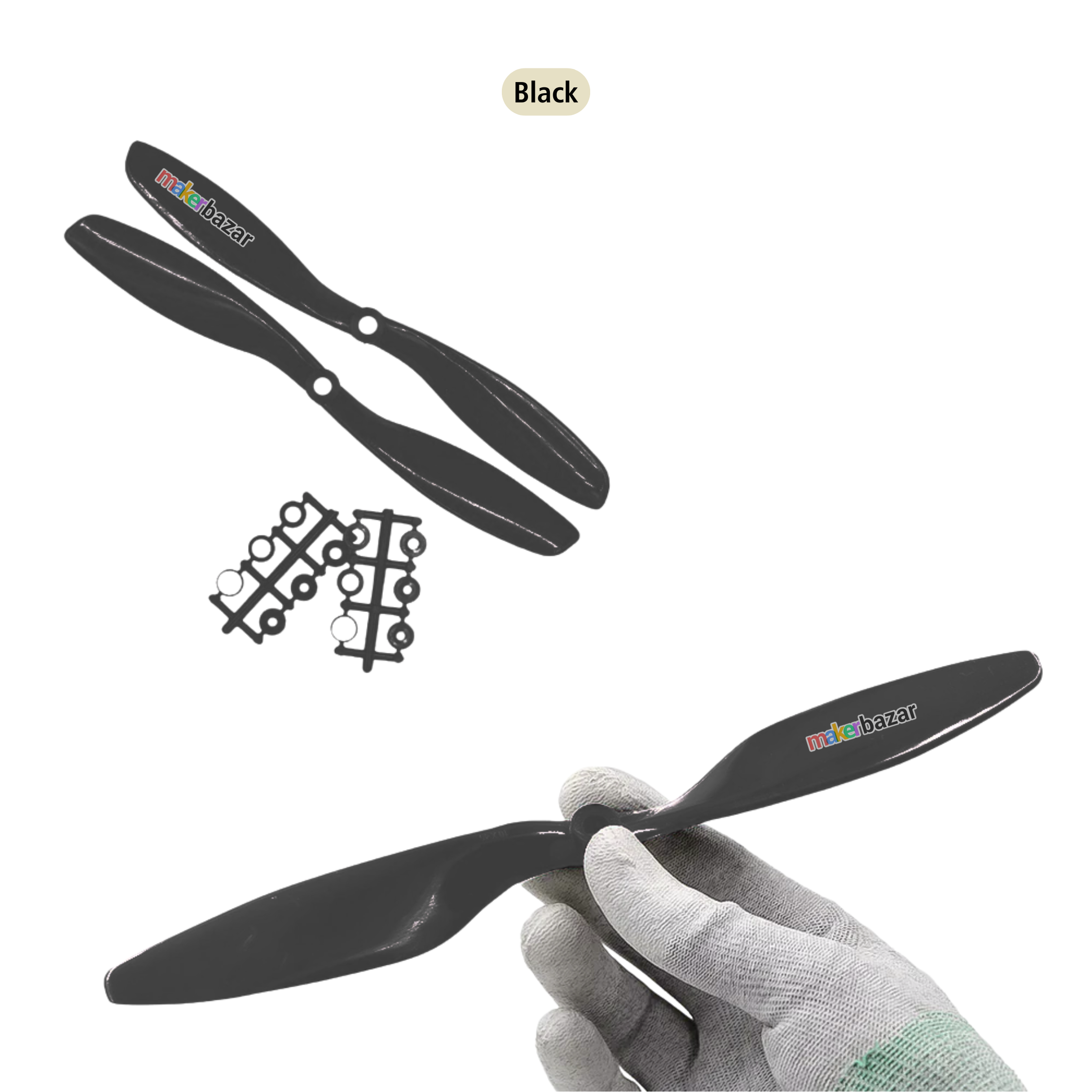 2-Blades 4.5mm Propellers For Drone/Quadcopters CW + CCW (1-Pair)