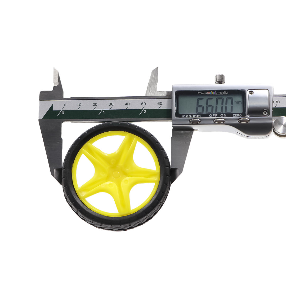 66mmX18mm Robotic Rubber Tyre Wheel for BO Motors