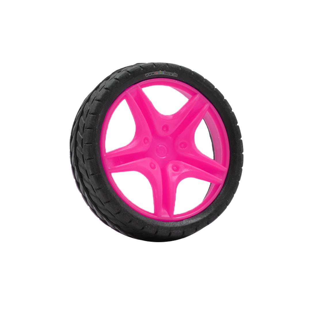 66mmX18mm Robotic Rubber Tyre Wheel for BO Motors
