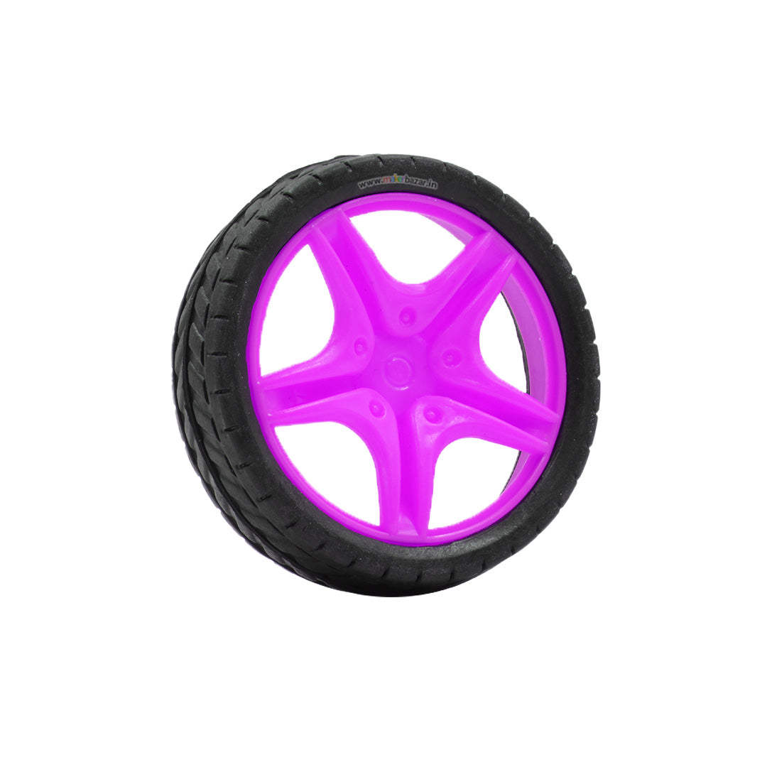 66mmX18mm Robotic Rubber Tyre Wheel for BO Motors