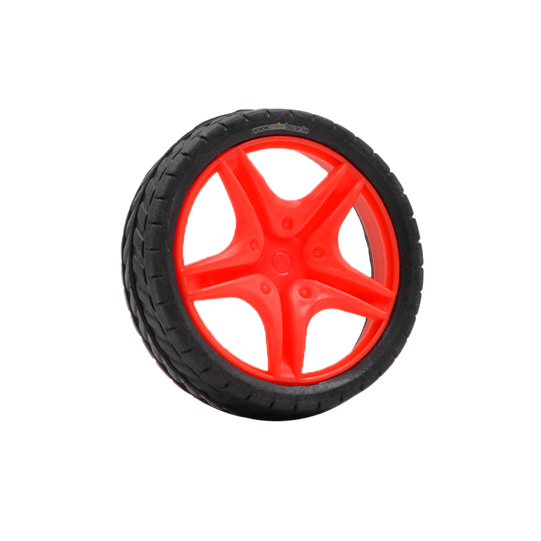 66mmX18mm Robotic Rubber Tyre Wheel for BO Motors