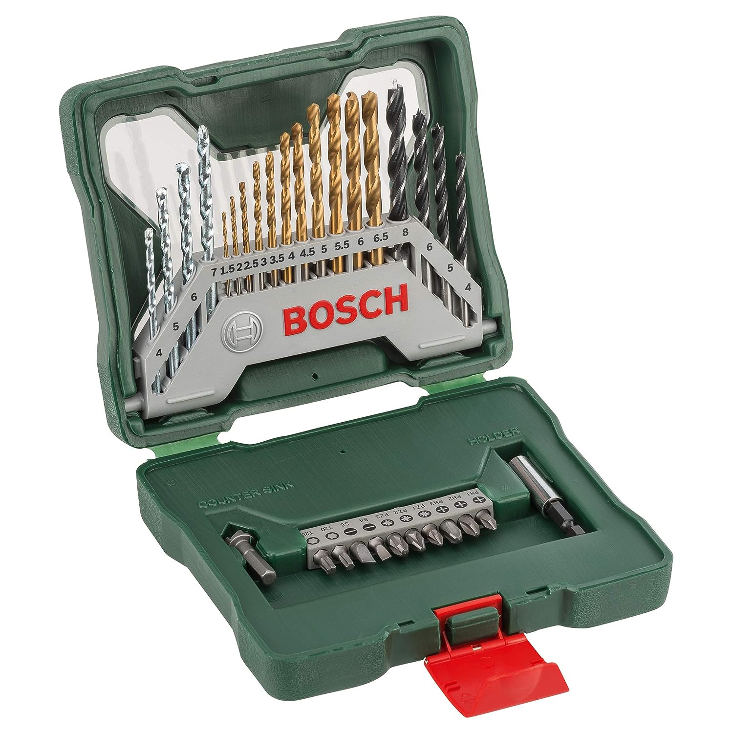 Raytal 3-Piece High Quality Tiain Coated High-Speed Steel Step Drill Bits Set With 3 Flats Shank Straight Flute Metric Sizes