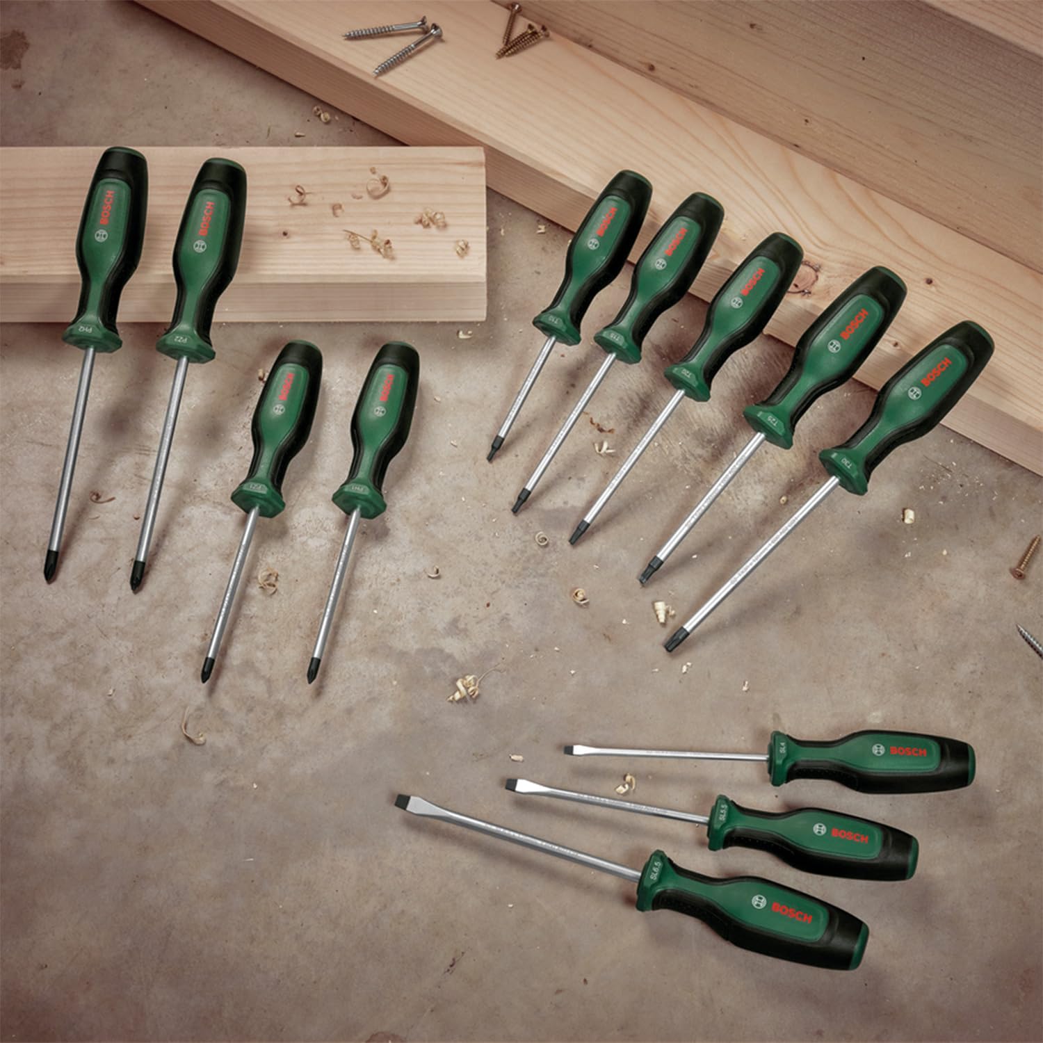 Bosch Screwdriver Set With Soft-Grip and Magnetic-Tip
