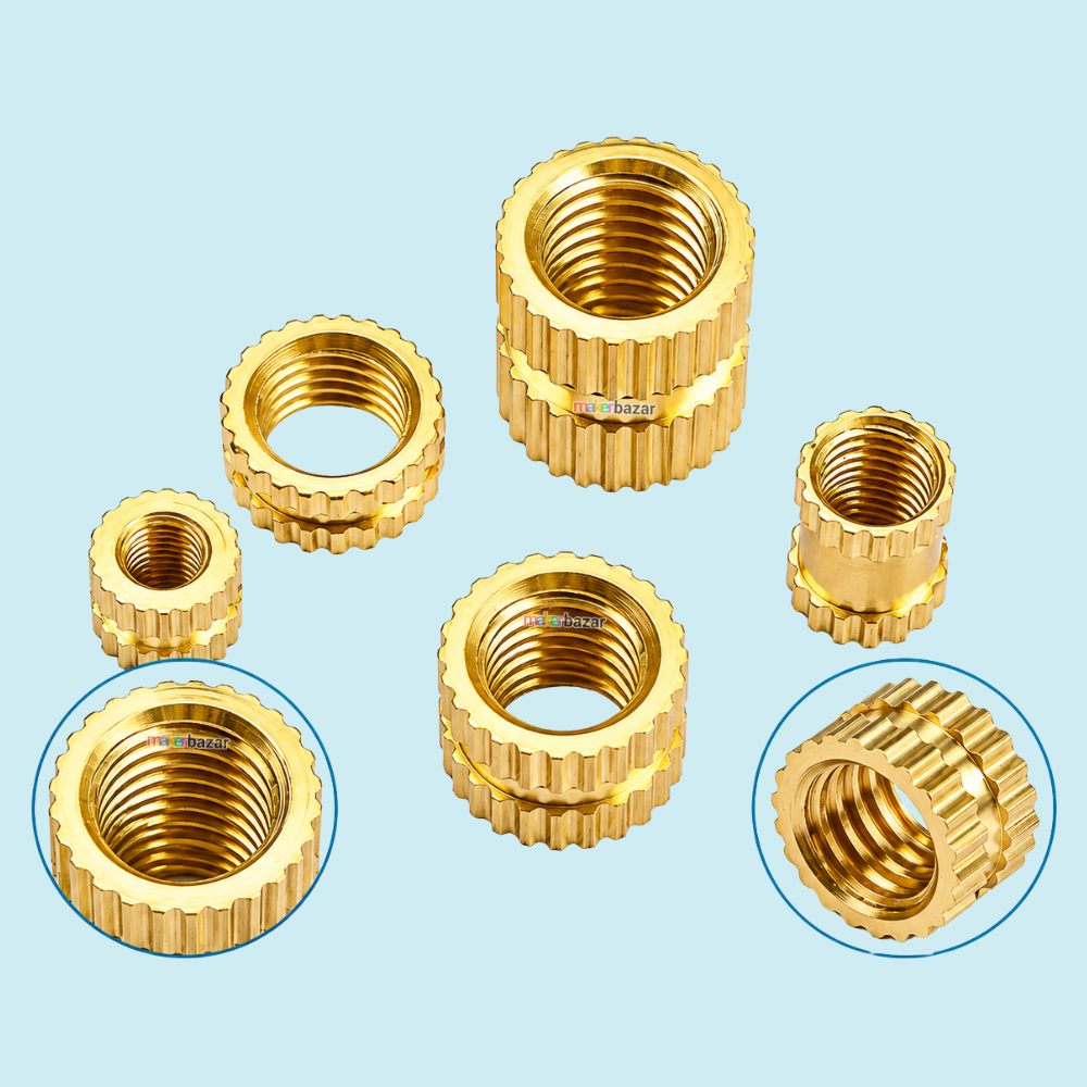 Brass Heat Set Threaded Round Female Insert Nut