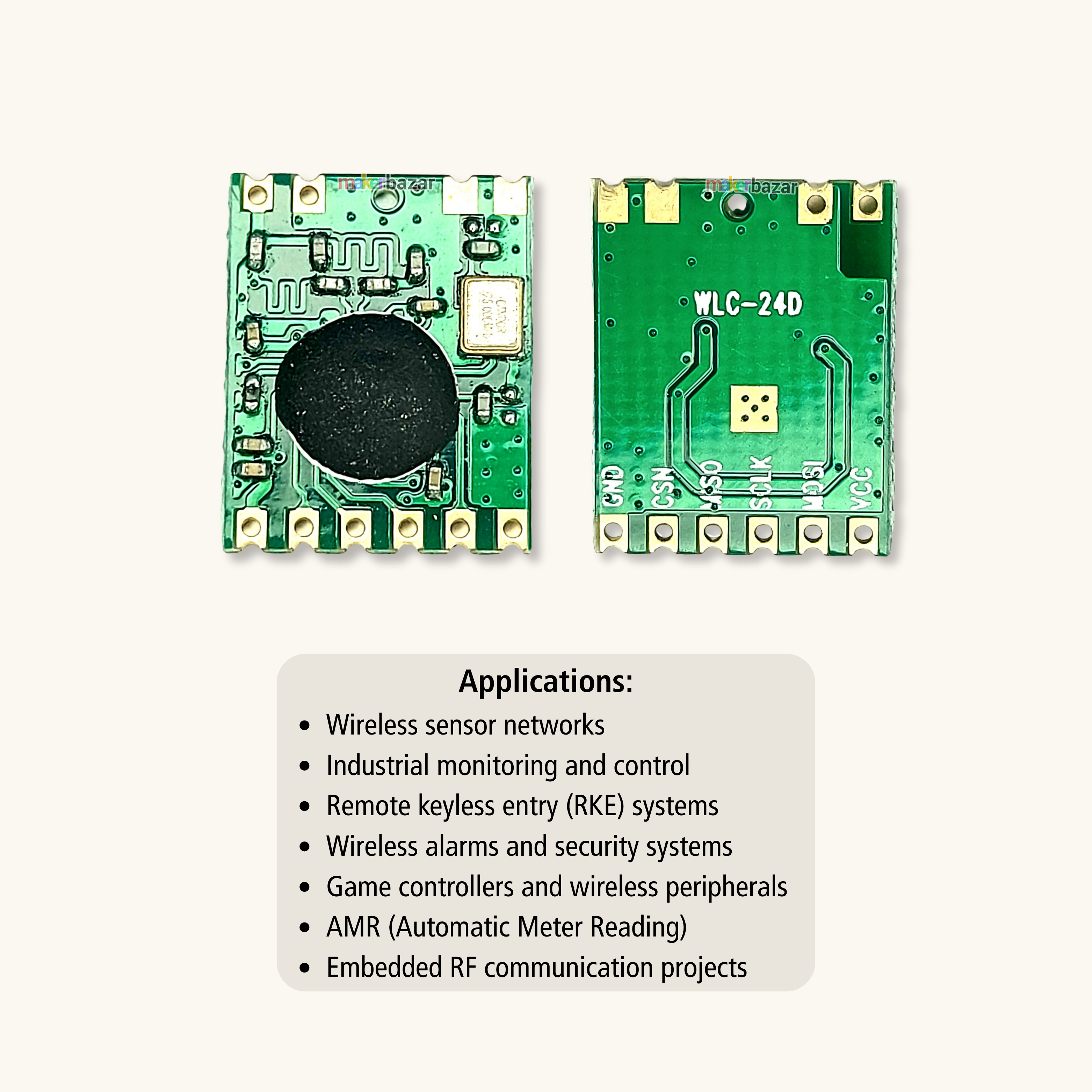 CC2500 2.4GHz Wireless RF Transceiver Module SPI 3.3V