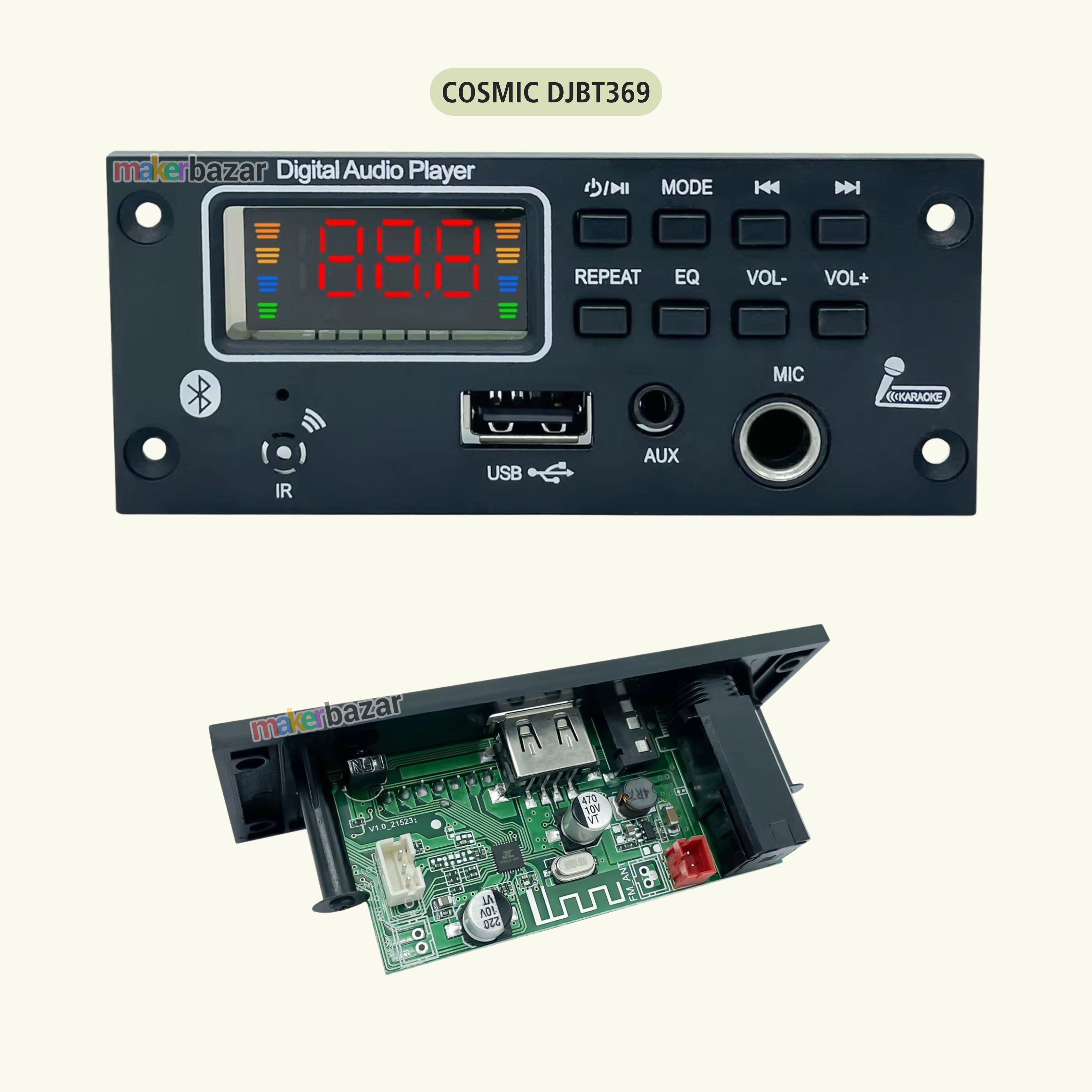 Bluetooth Audio Music Player Module with Frame & Display