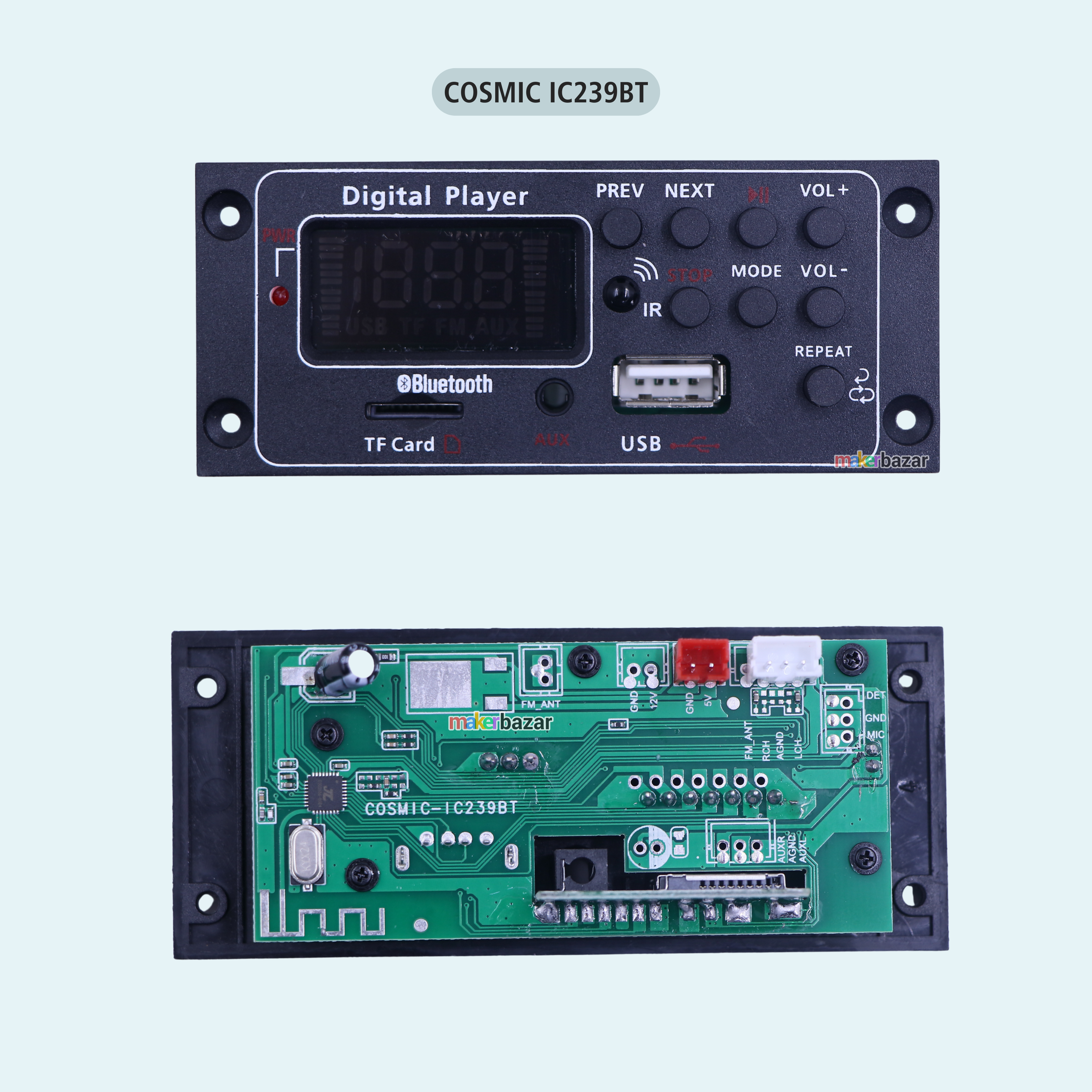 Bluetooth Audio Music Player Module with Frame & Display