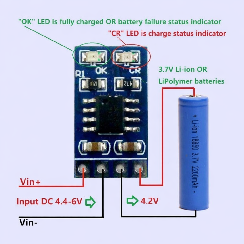 CN3163 MPPT Solar Charge Controller 1A 4.2V Li-ion Battery Charger Module