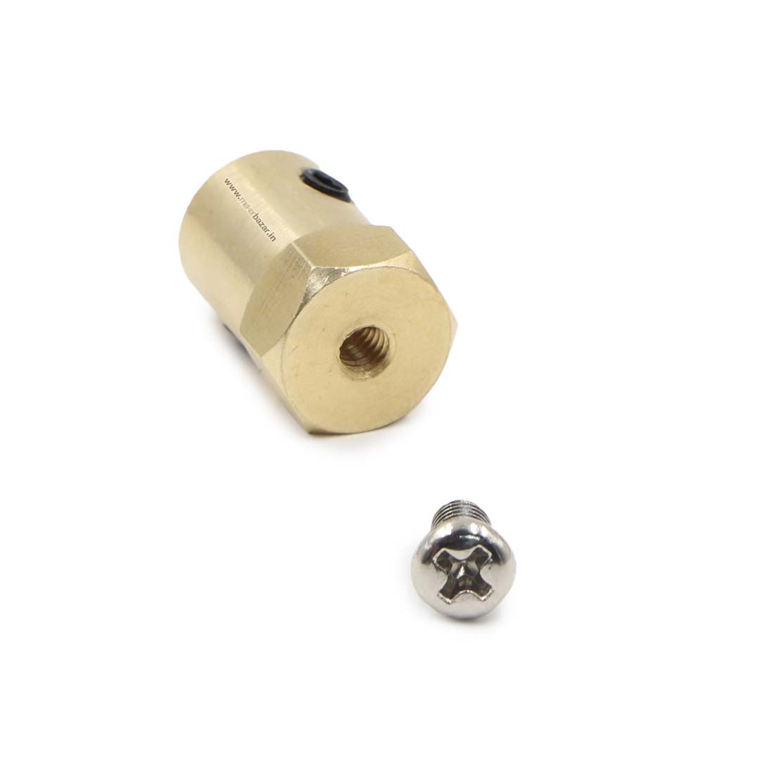 Hexagonal Brass Shaft Coupling for Robot Smart Car Motor Wheel