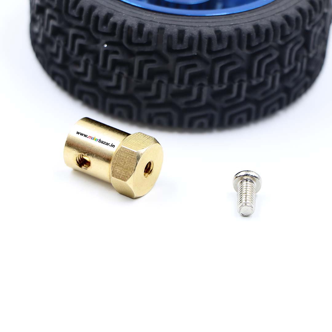 Hexagonal Brass Shaft Coupling for Robot Smart Car Motor Wheel