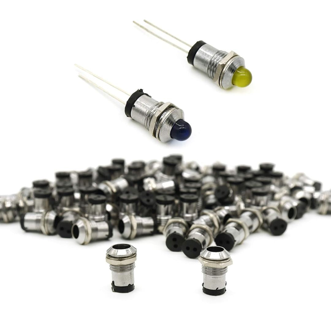 LED Holder Chrome Metal Silver Covered