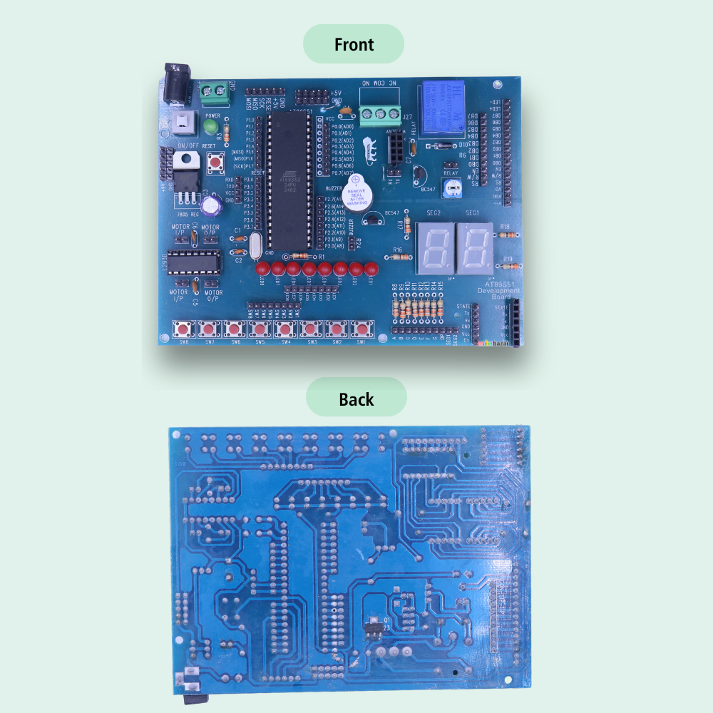 AT89S51/52 8051 Development Board | Microcontroller Training & Embedded System Learning Kit