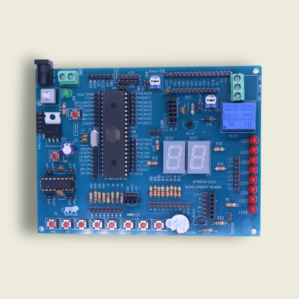 ATmega16/32 Development Board | AVR Microcontroller Training & IoT Prototyping Kit