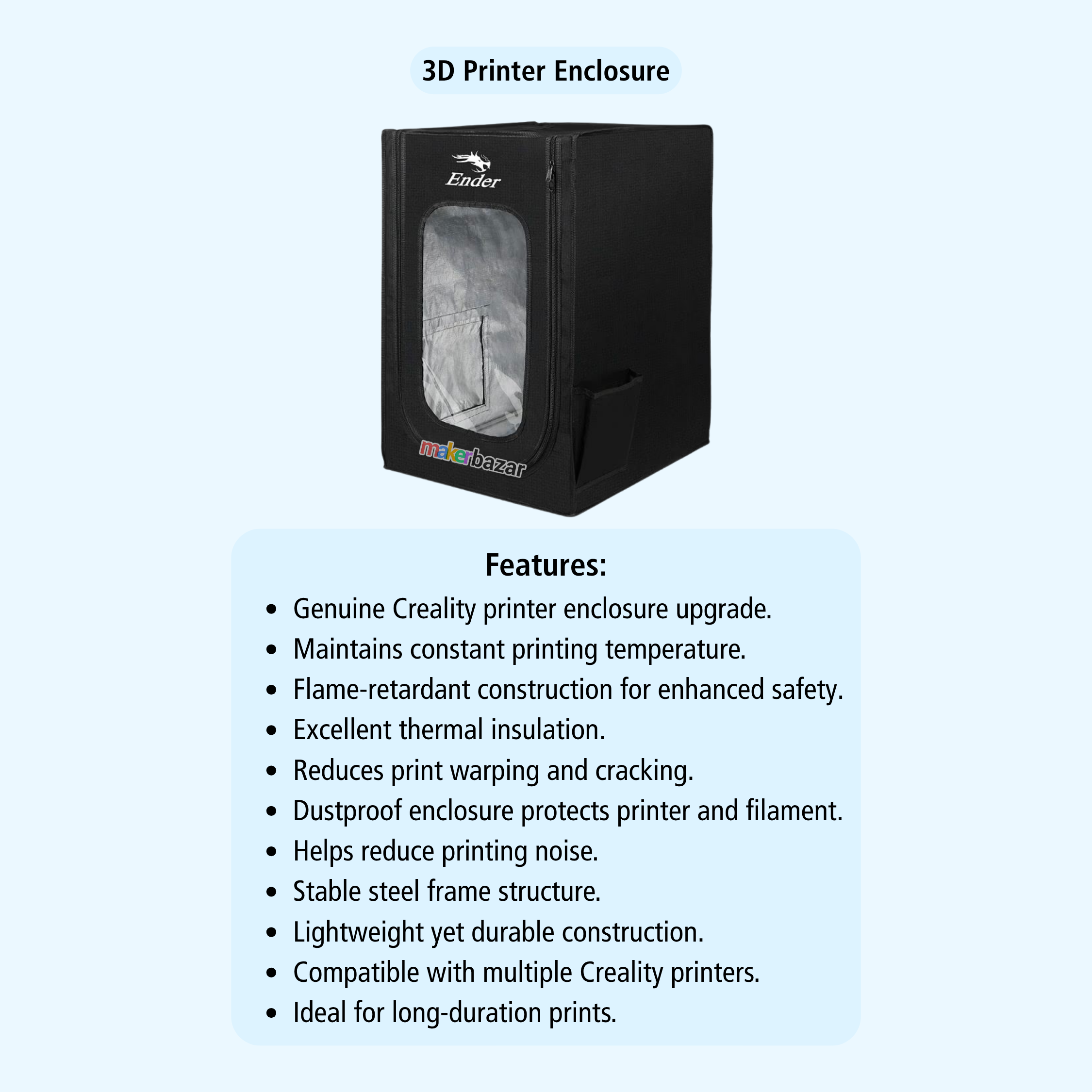 Creality Ender 3D Printer Enclosure Upgrade