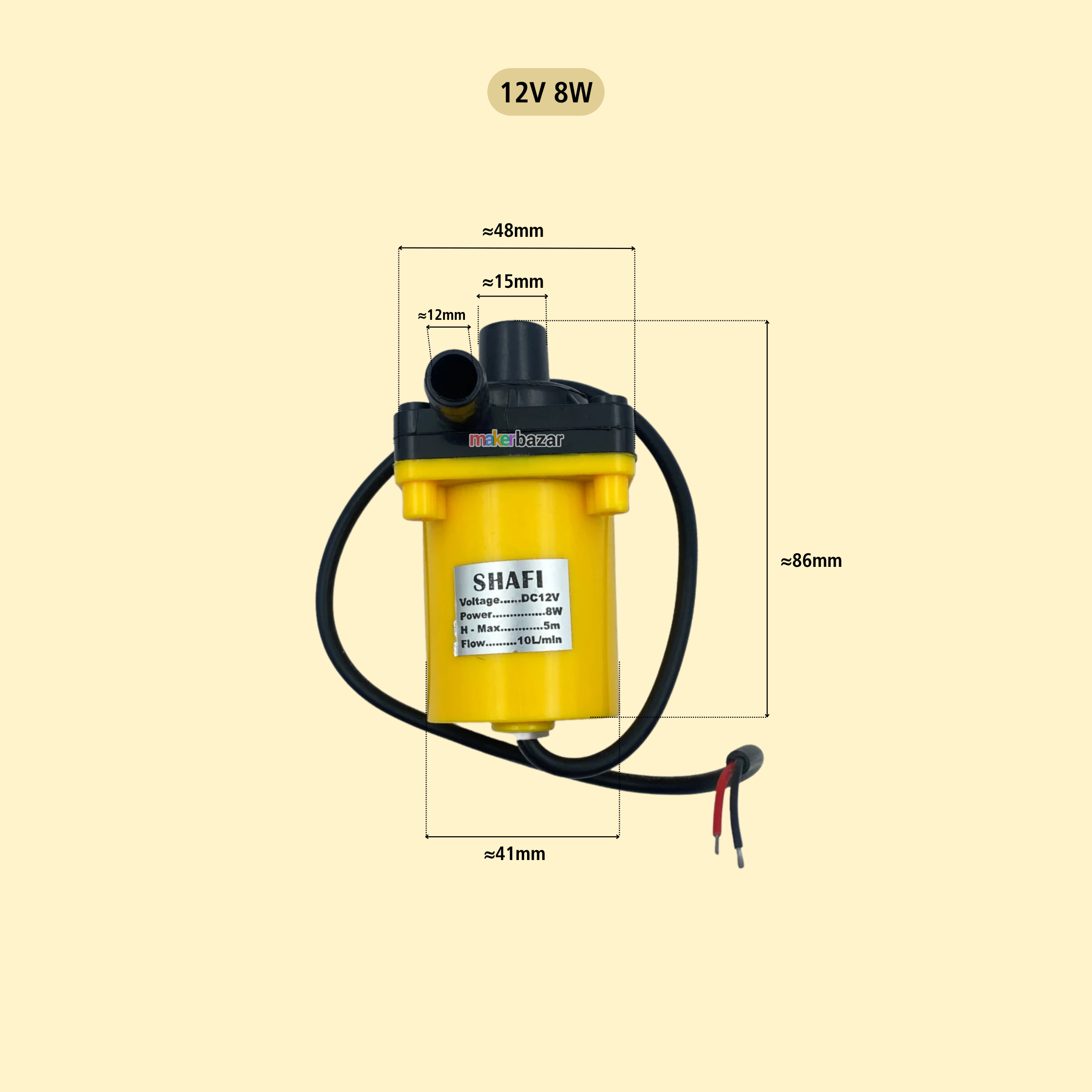 DC 12V Mini Solar Magnetic Water Pump