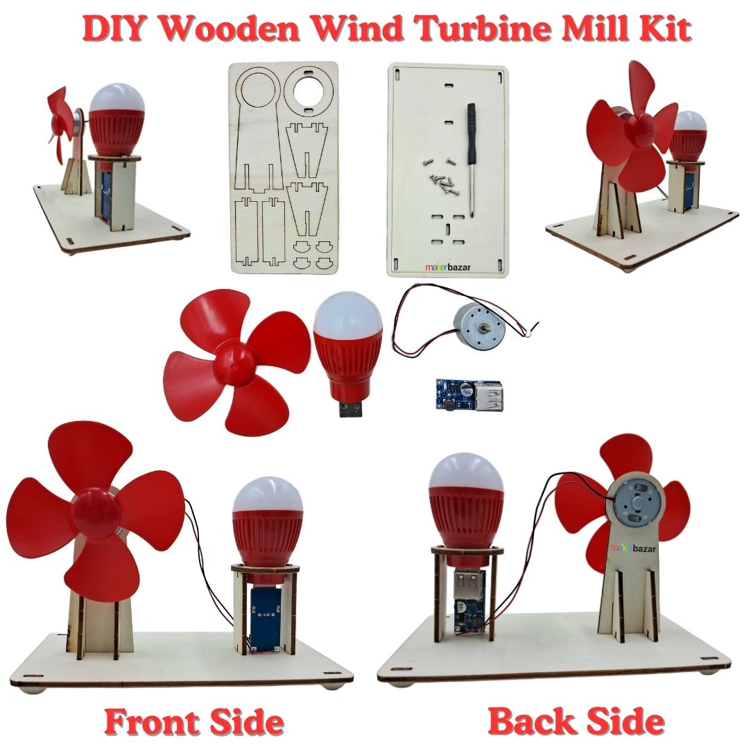 DIY Wooden Wind Turbine Mill Kit