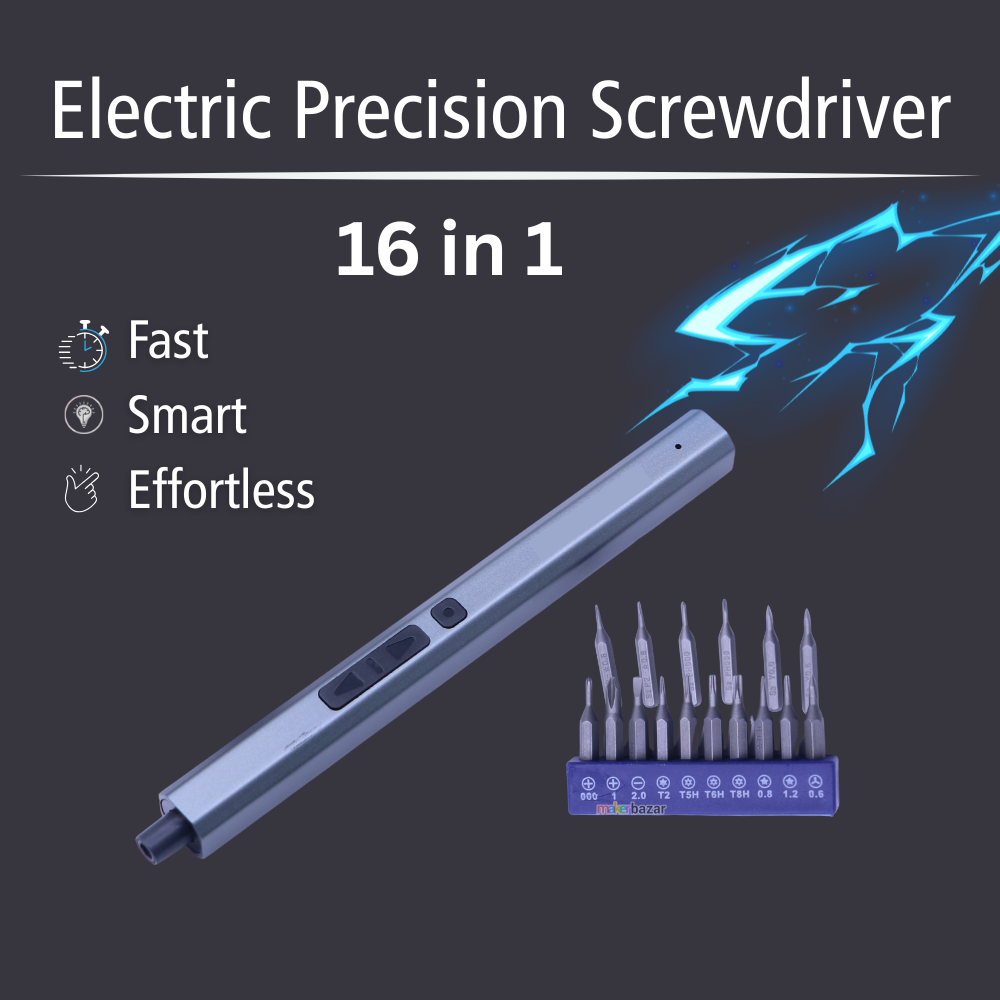 16-in-1 Rechargeable Cordless Electric Mini Screwdriver Set