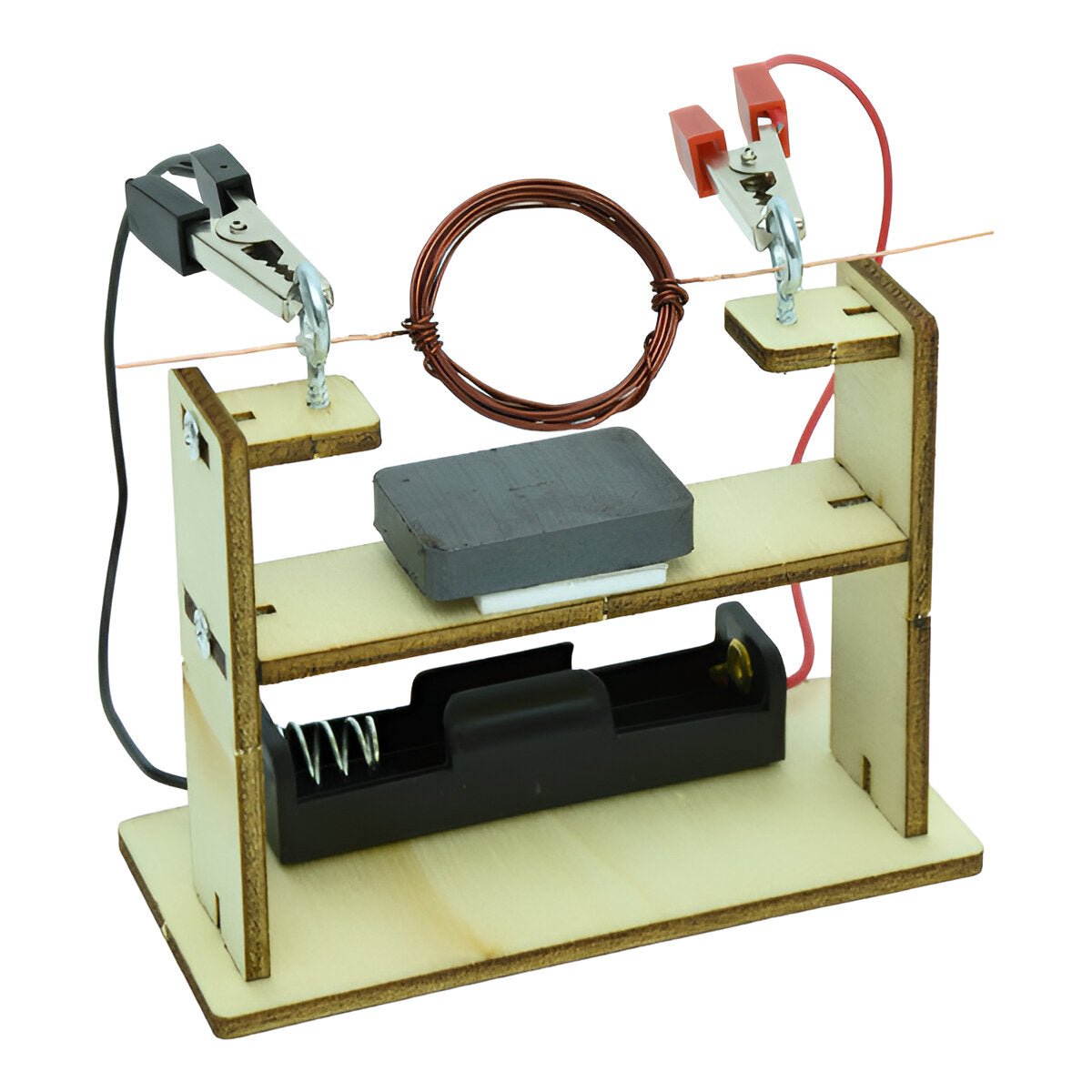 DIY Wooden Electromagnetic Motor Science Experiment Kit