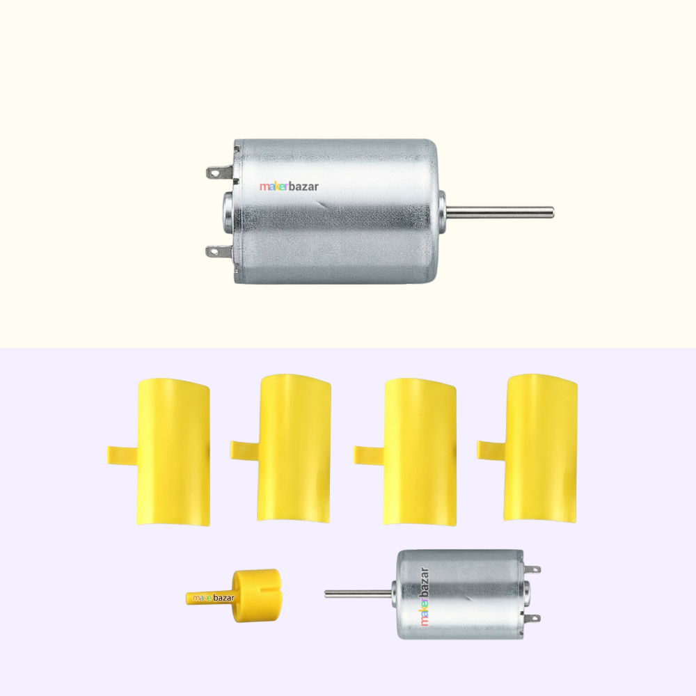 DIY Mini Vertical Axis Wind Turbine Generator Kit with Motor