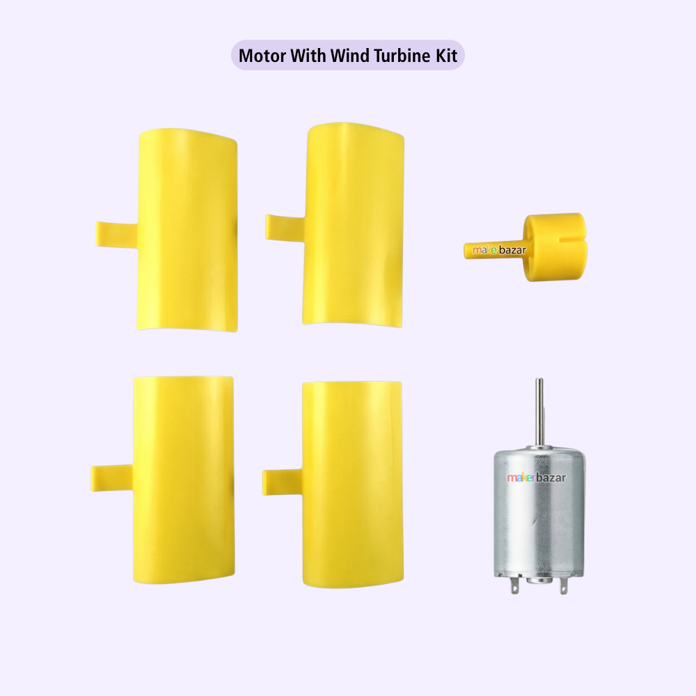 DIY Mini Vertical Axis Wind Turbine Generator Kit with Motor