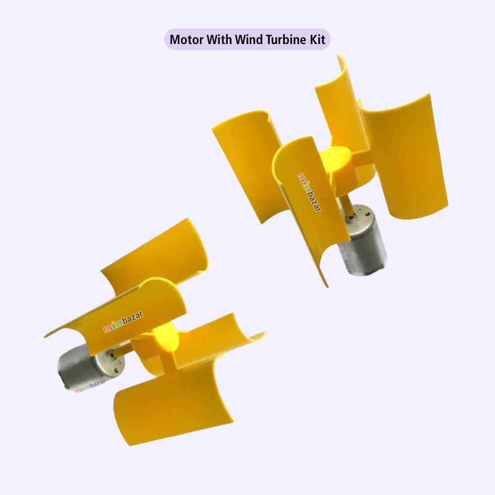 DIY Mini Vertical Axis Wind Turbine Generator Kit with Motor