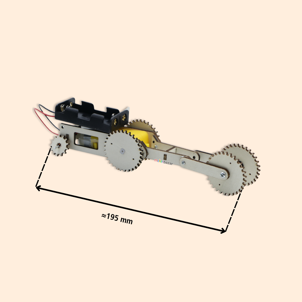 DIY Round-Trip Gear Car Scientific Toy Model STEM Learning Kit