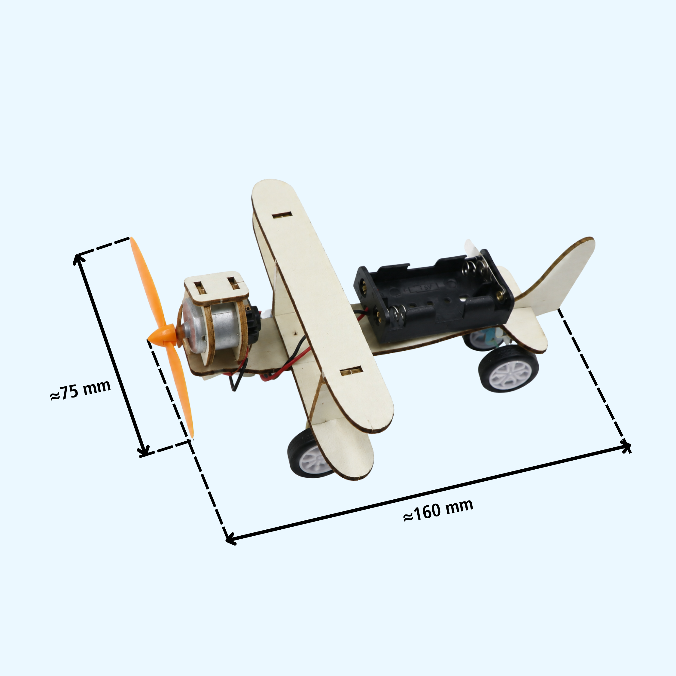 DIY Wooden Double-Wing Aero Plane Glider STEM Model Kit