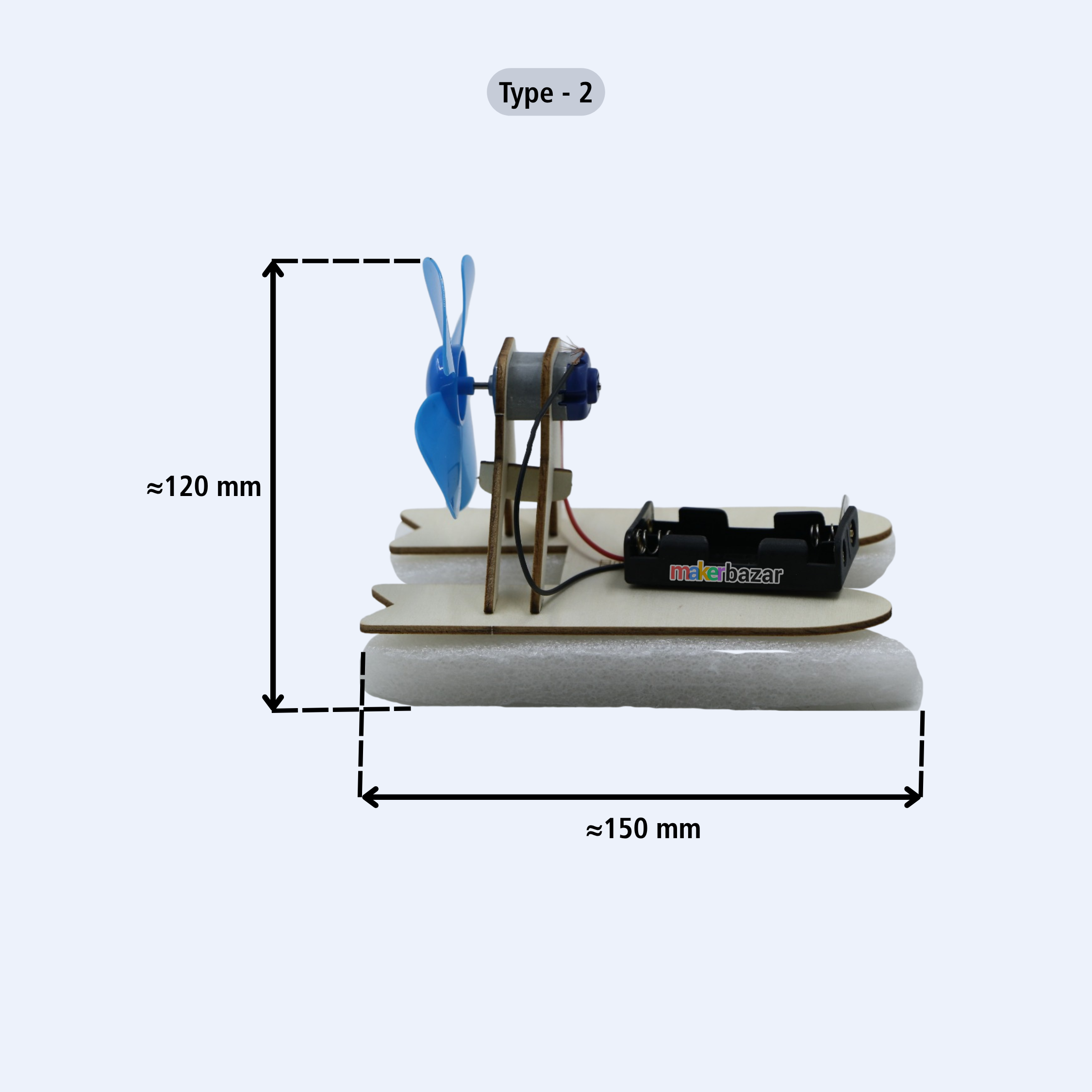 DIY Wooden Hovercraft Electric Wind Power Boat STEM Learning Kit