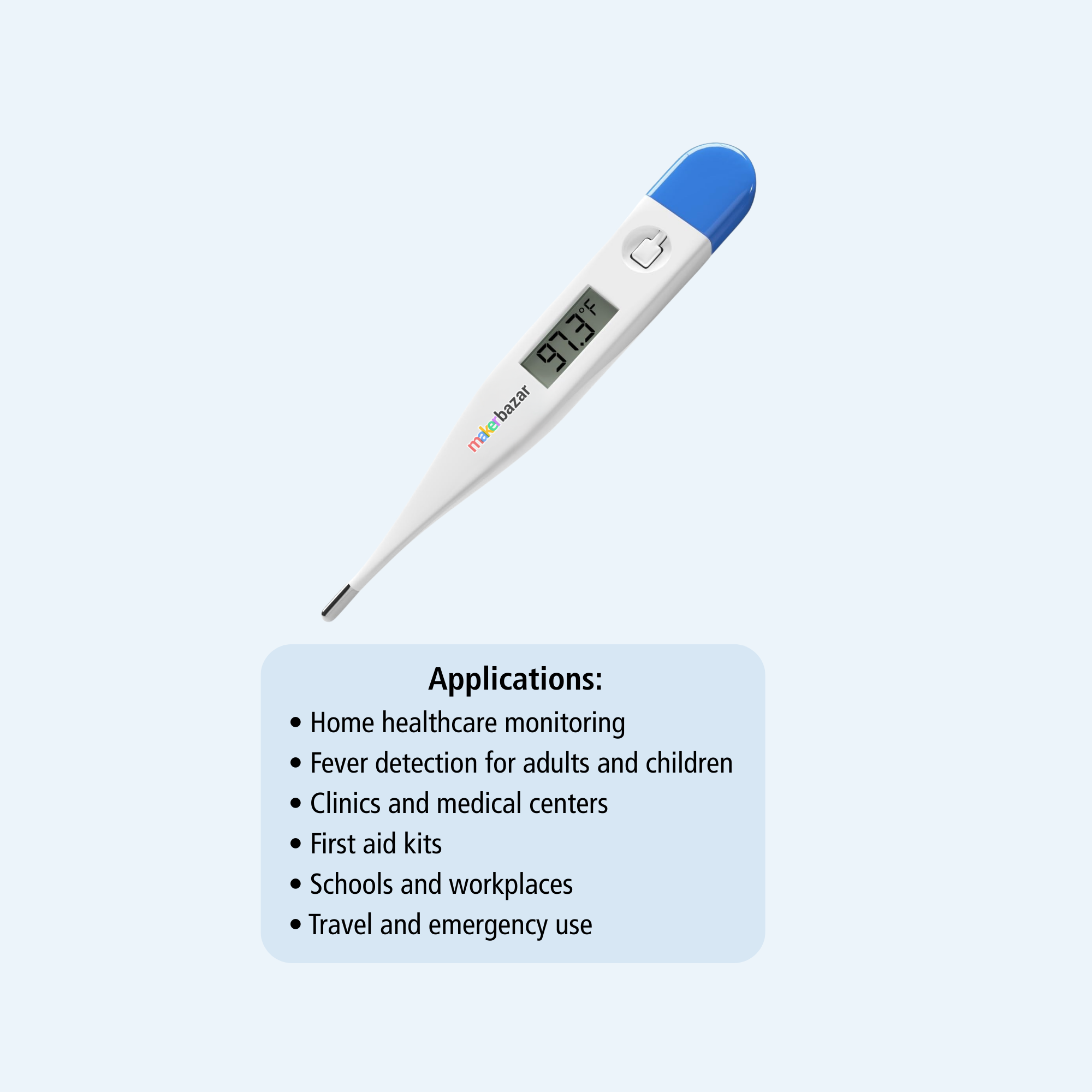 Digital Thermometer with Fever Alarm & Memory – Fast & Accurate