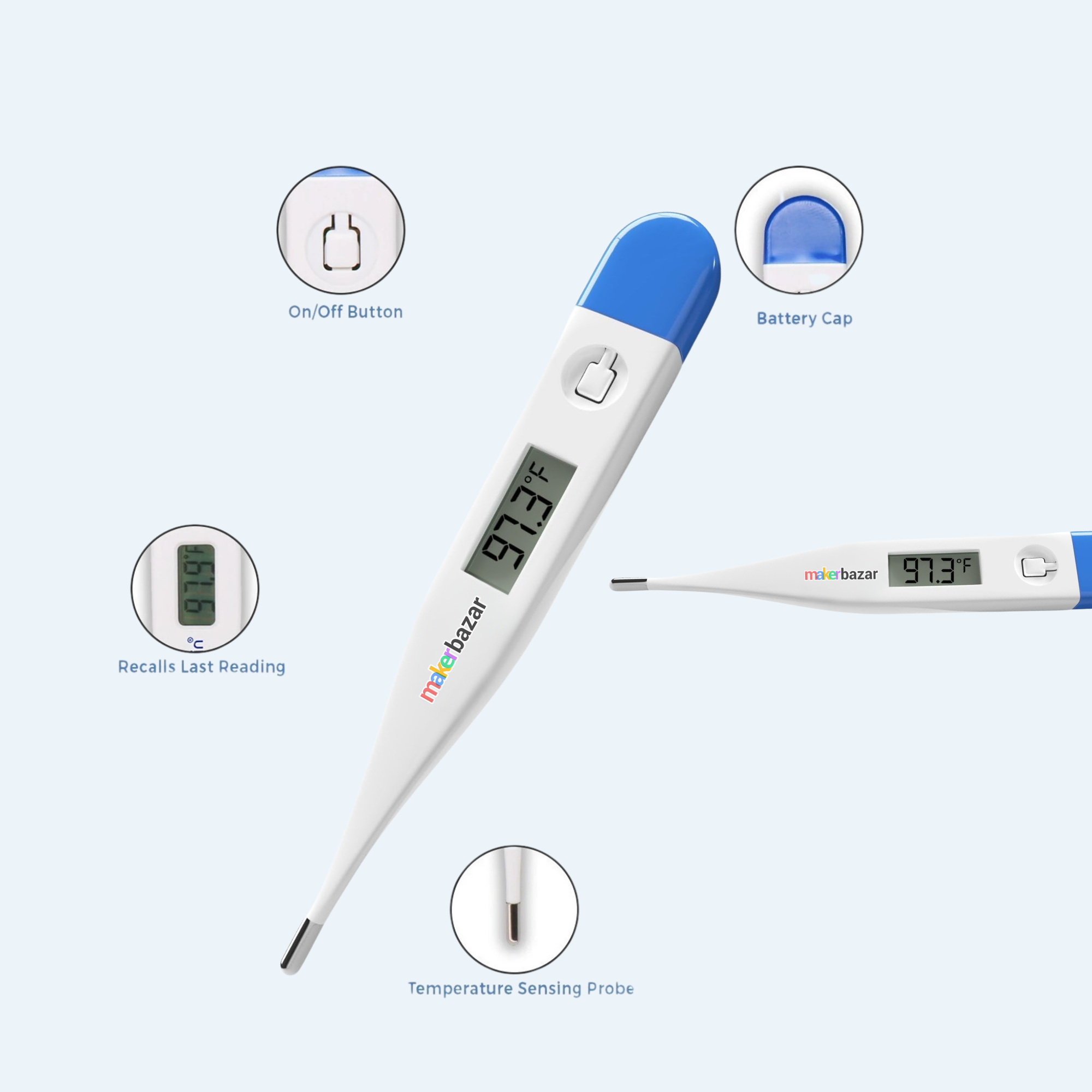Digital Thermometer with Fever Alarm & Memory – Fast & Accurate