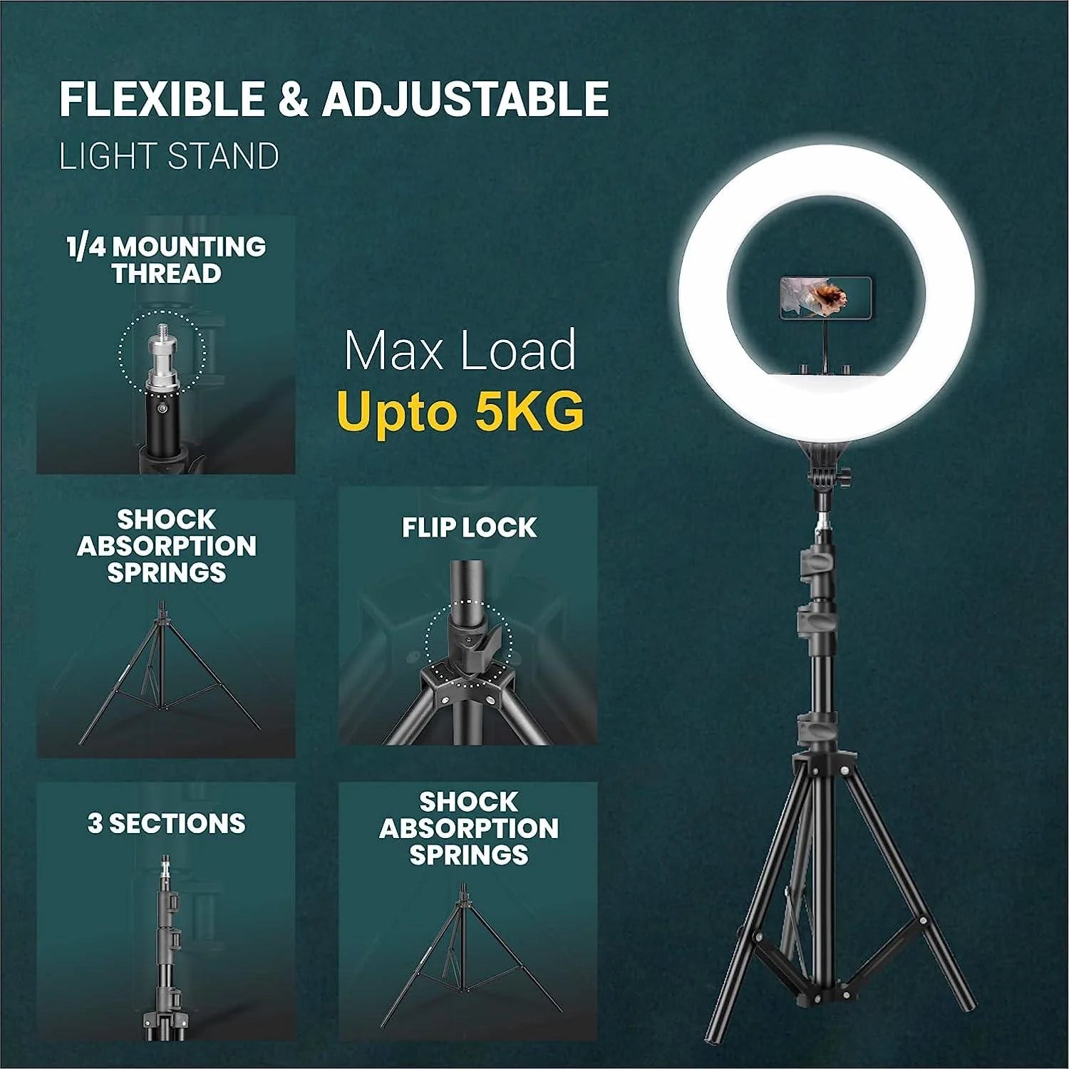 Digitek: DRL 18 RTC9 LED Ring Light with Remote