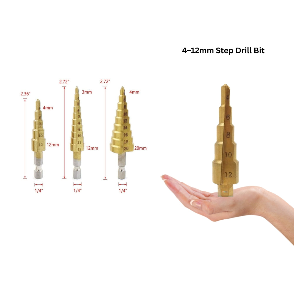 High-Speed Steel Step Drill Cone