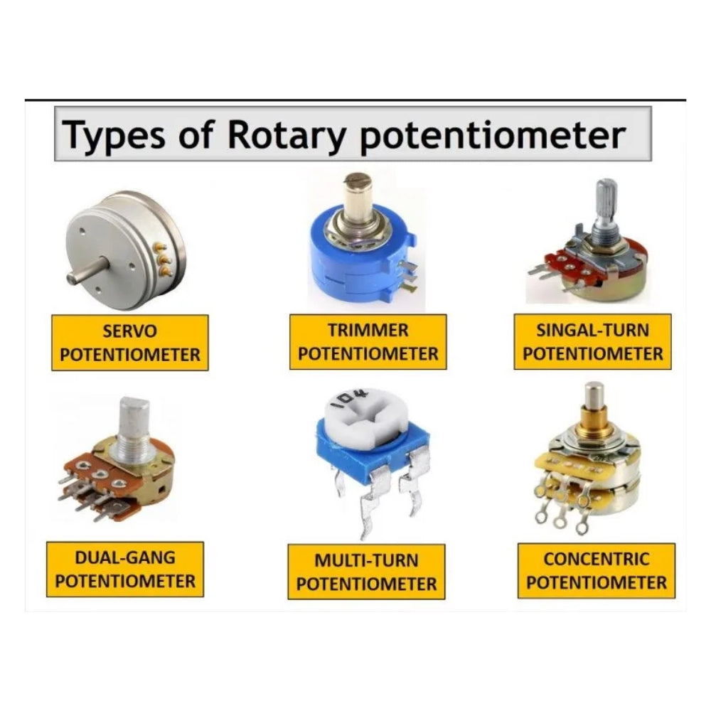 WH148-1B-2-4F 6-Pin Dual Gang Rotary Potentiometer